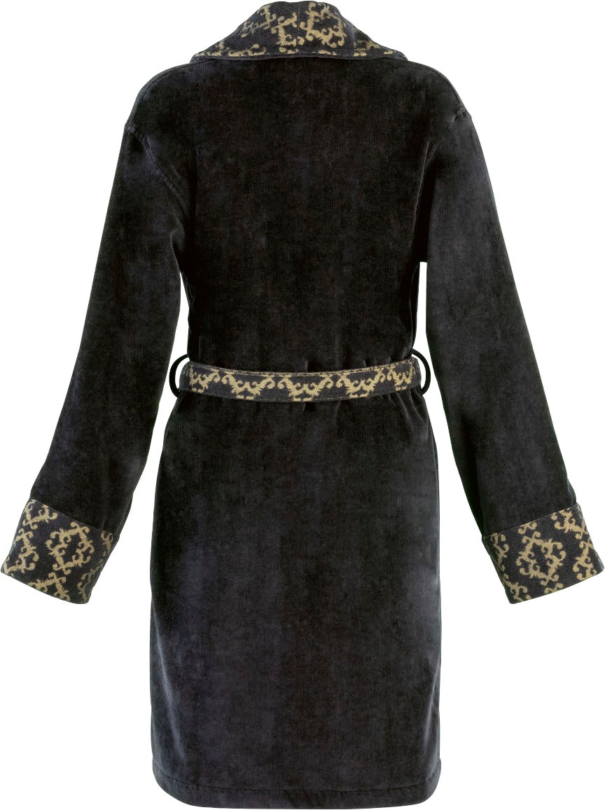 CARLO COLUCCI Damenbademantel "Raffaele", (1 St.), goldene Velours-Jacquard günstig online kaufen