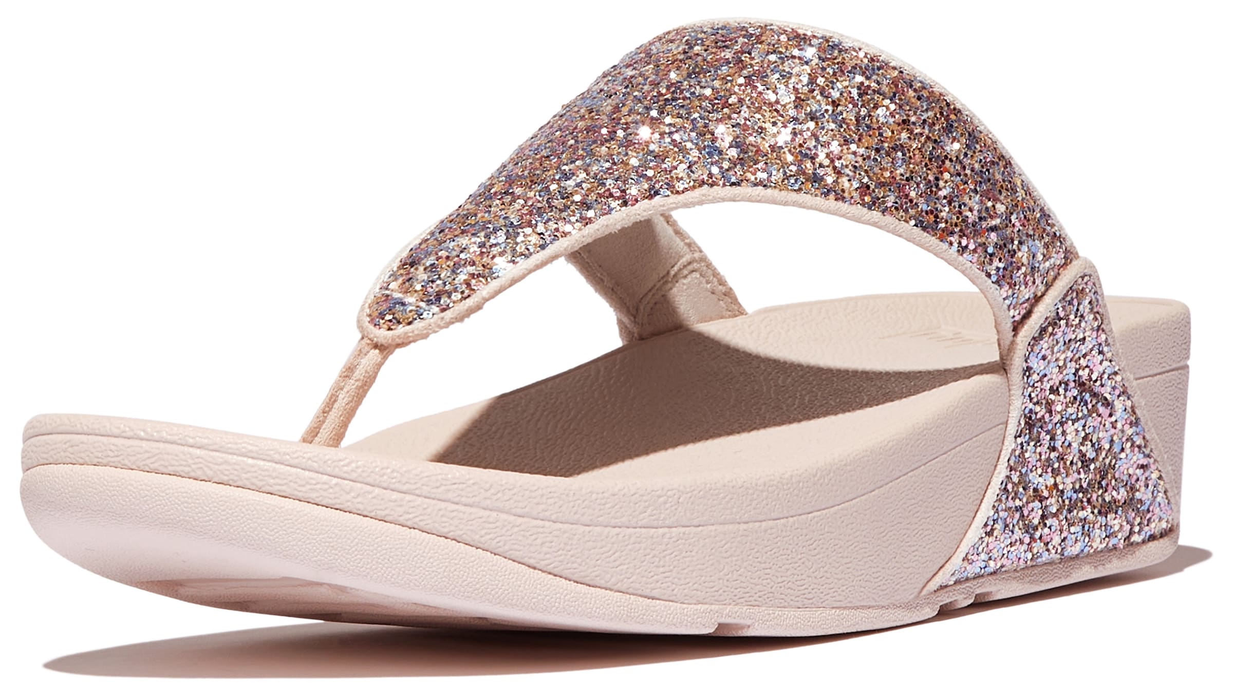 Fitflop Zehentrenner »LULU«, Dianette, Pantolette, Slides mit buntem Glitter