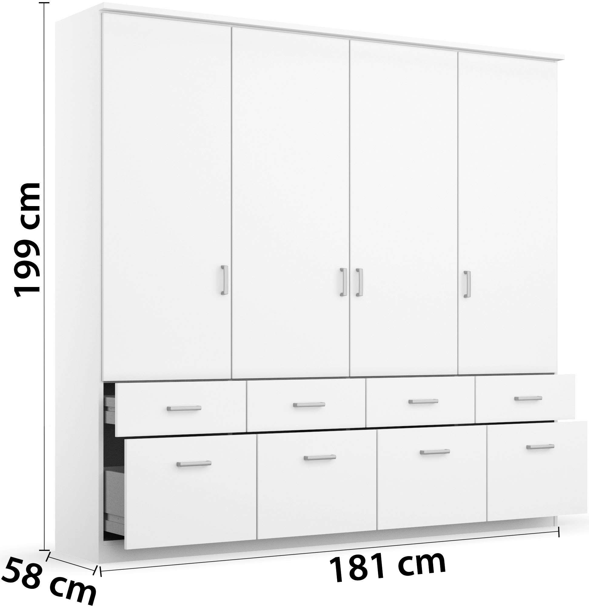 rauch Kleiderschrank »Kleiderschrank Schrank Garderobe deckenhoher Schrank BREMEN«, in vielen Farben und Ausführungen MADE IN GERMANY