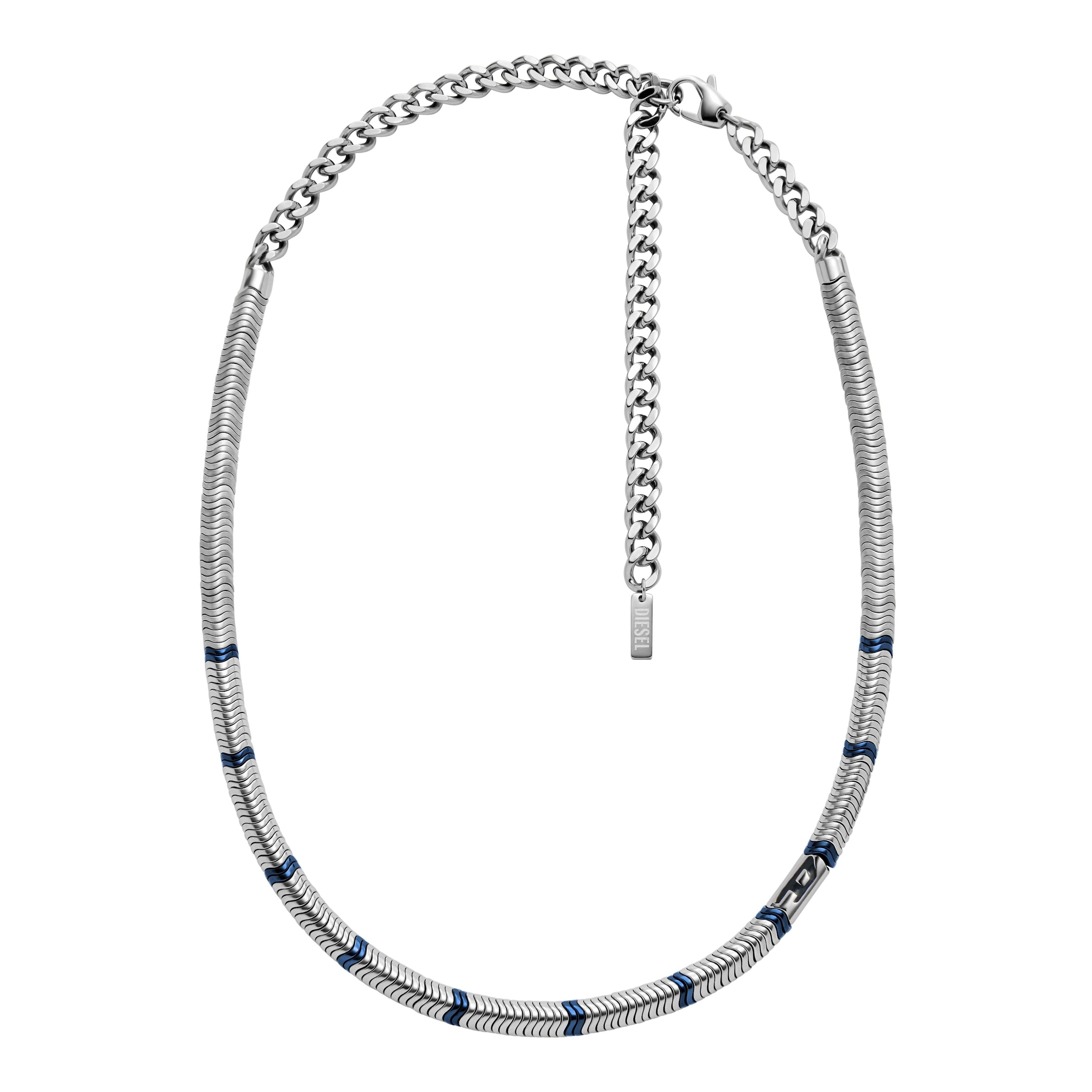Diesel Kette ohne Anhänger »Schmuck Geschenk Edelstahl Nylon D LOGO, DX1575931, DX1576931«, mit Hämatit