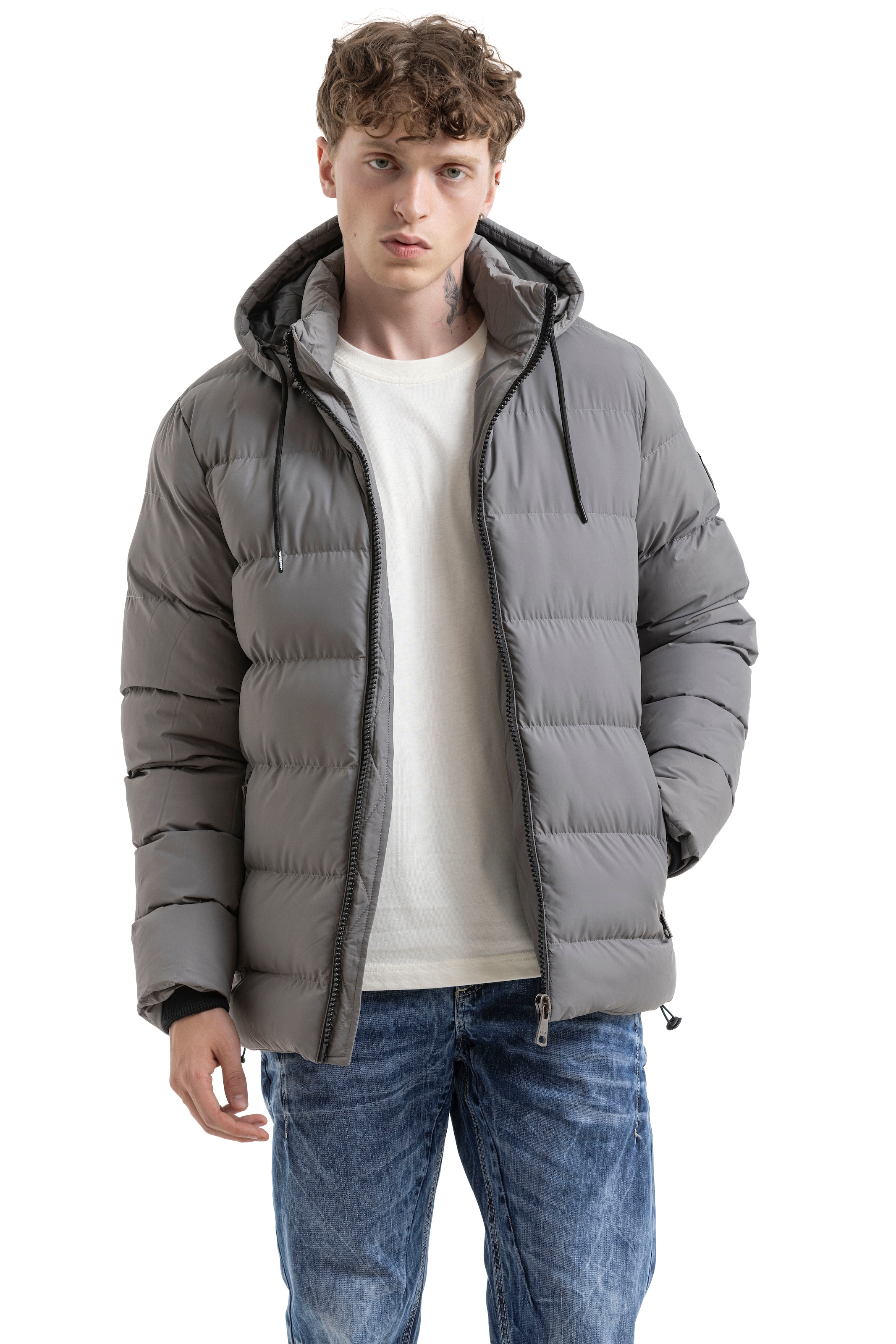 Cipo & Baxx Steppjacke mit Kapuze