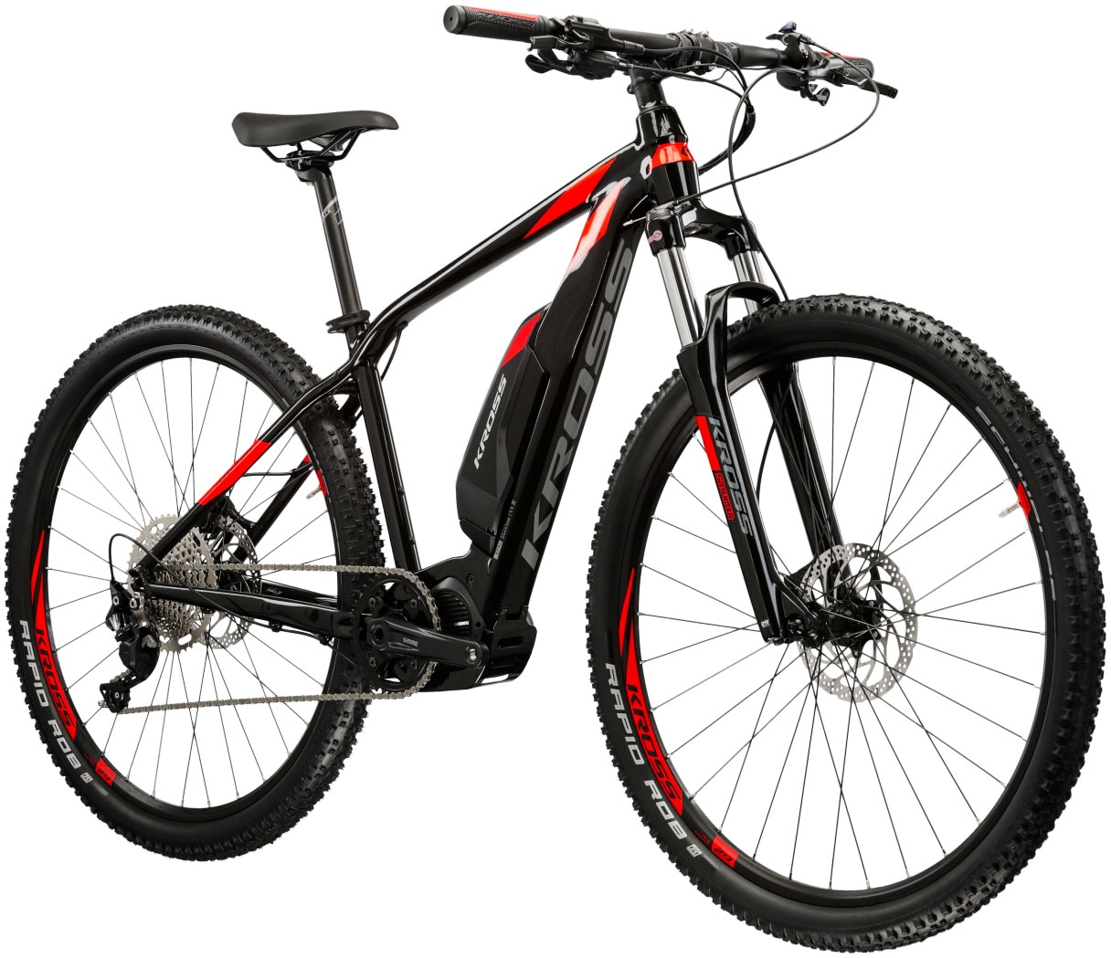 KROSS E-Bike "E-MTB Level Boost 1.0 504 29 Zoll schwarz", 41cm, 29 Zoll (73,66cm), schwarz, Elektrofahrräder, Pedelec, Elektrofahrrad für Damen und