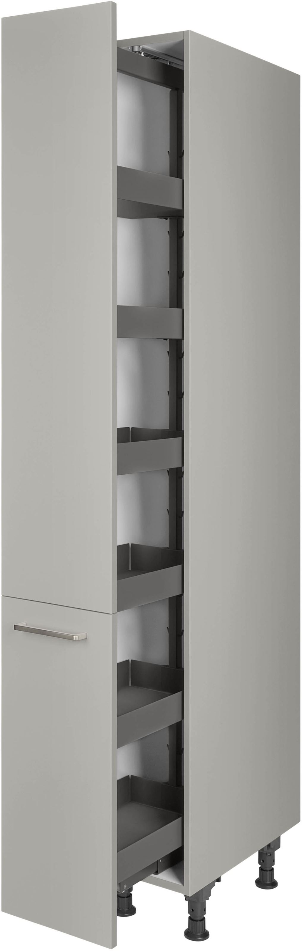 nobilia® Apothekerschrank »"Touch", mit 5 Einhängekörben, Breite 30 cm, Höhe 216,6 cm,«, vormontiert, Ein- und Auszugsdämpfung SoftStoppPro