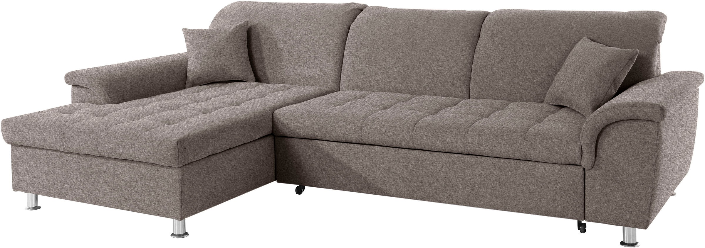 DOMO collection Ecksofa "Franzi, zeitlos und elegant, moderne Sitzheftung, günstig online kaufen