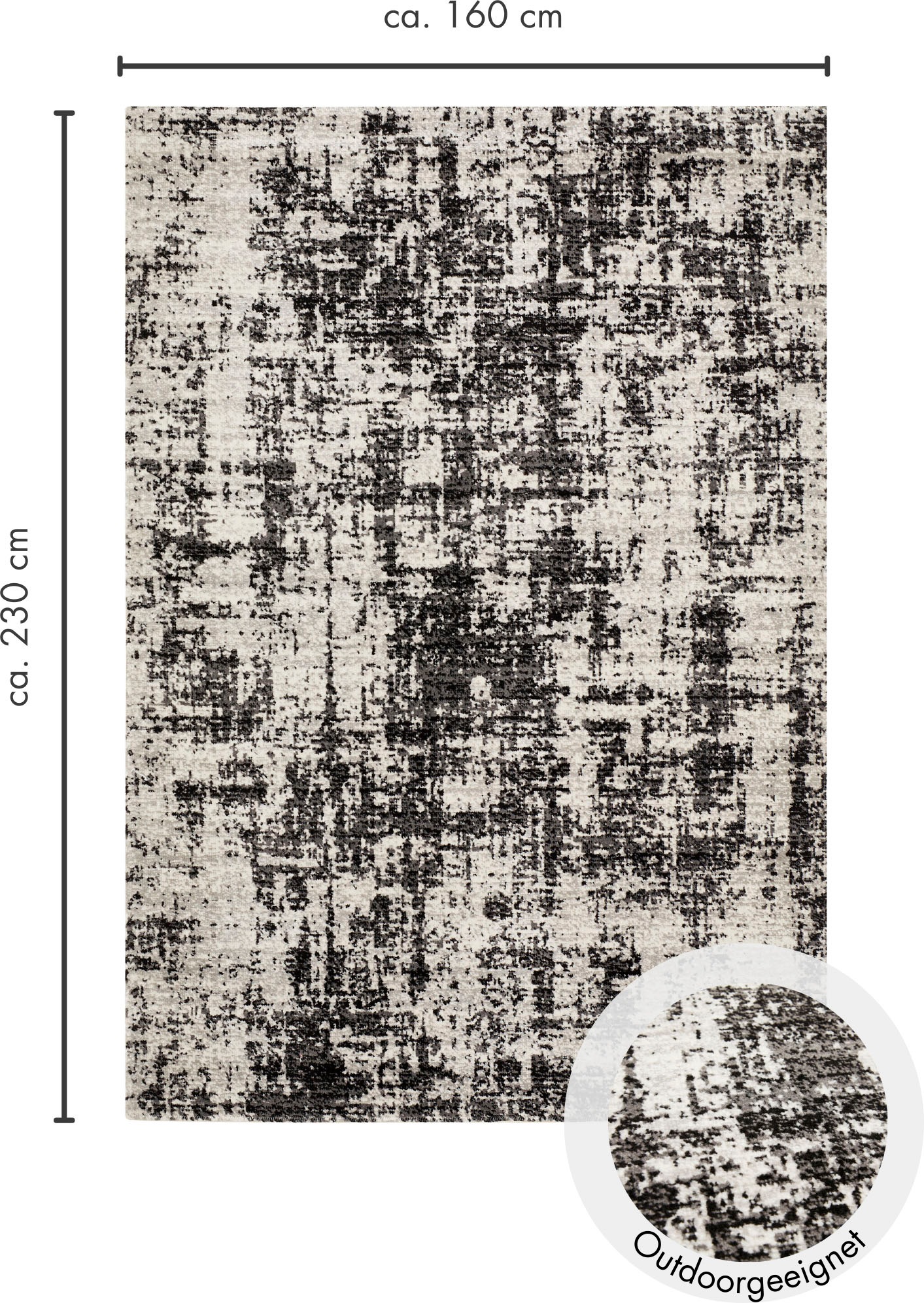 ANDIAMO Colore Rug Anthracite/Grey 160x230cm 2