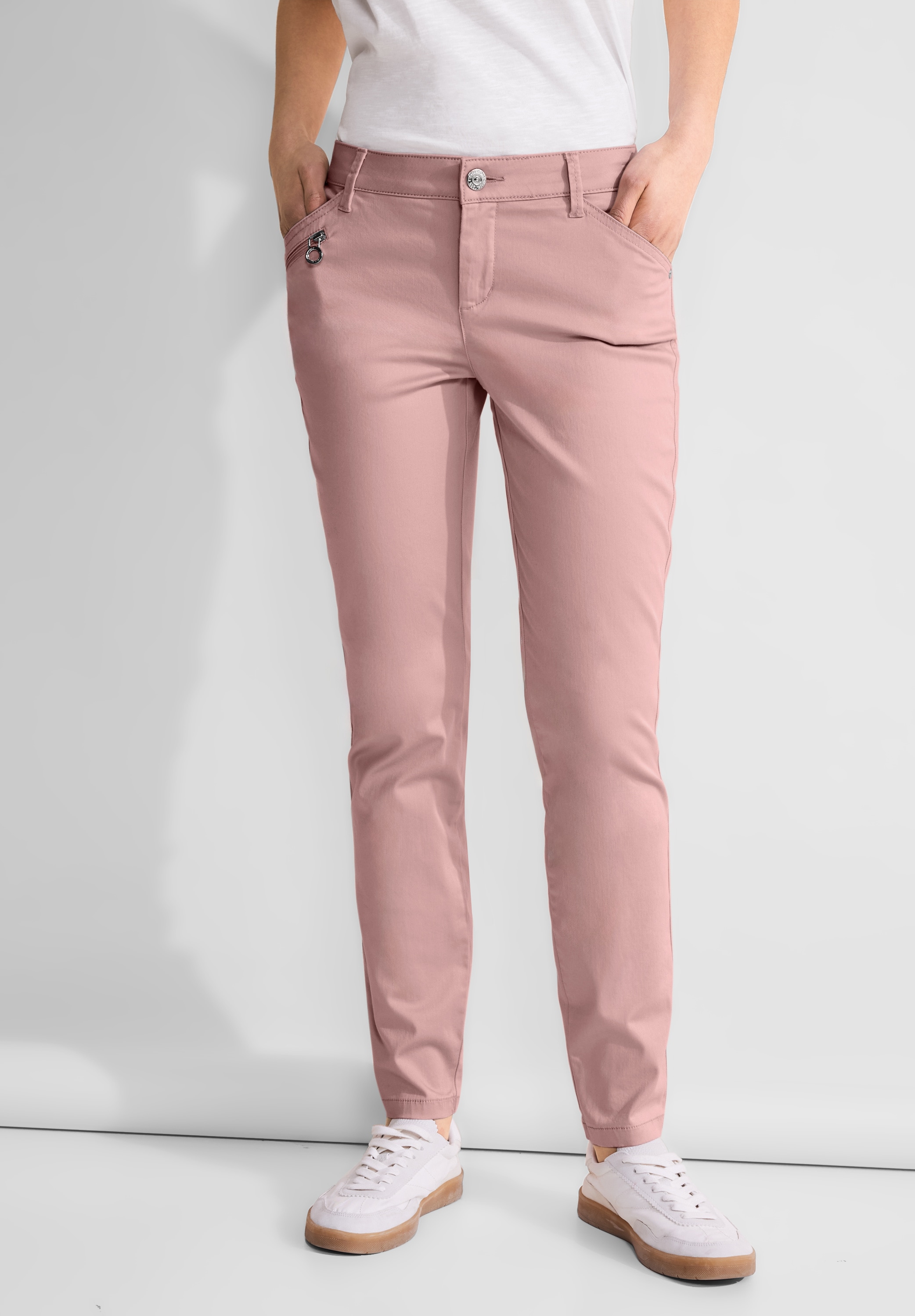 STREET ONE Röhrenhose, Middle Waist