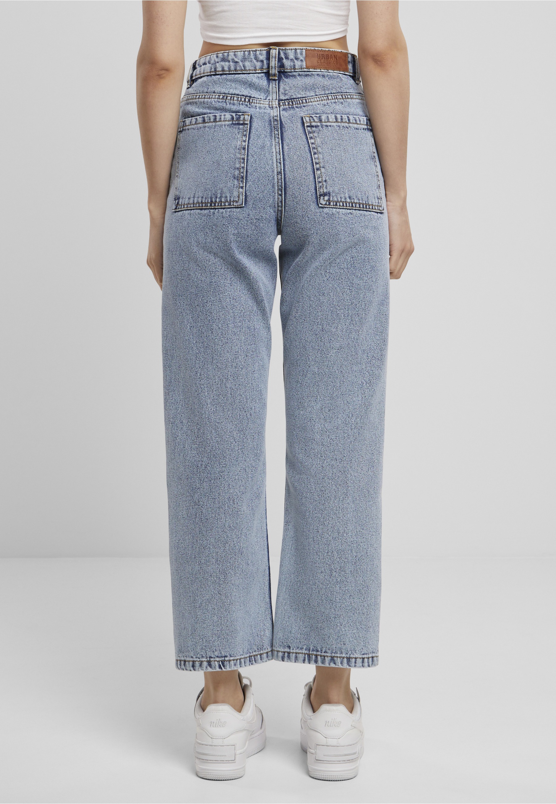URBAN CLASSICS Bequeme Jeans »Urban Classics Damen Ladies Cropped Straight Leg Denim Pants«