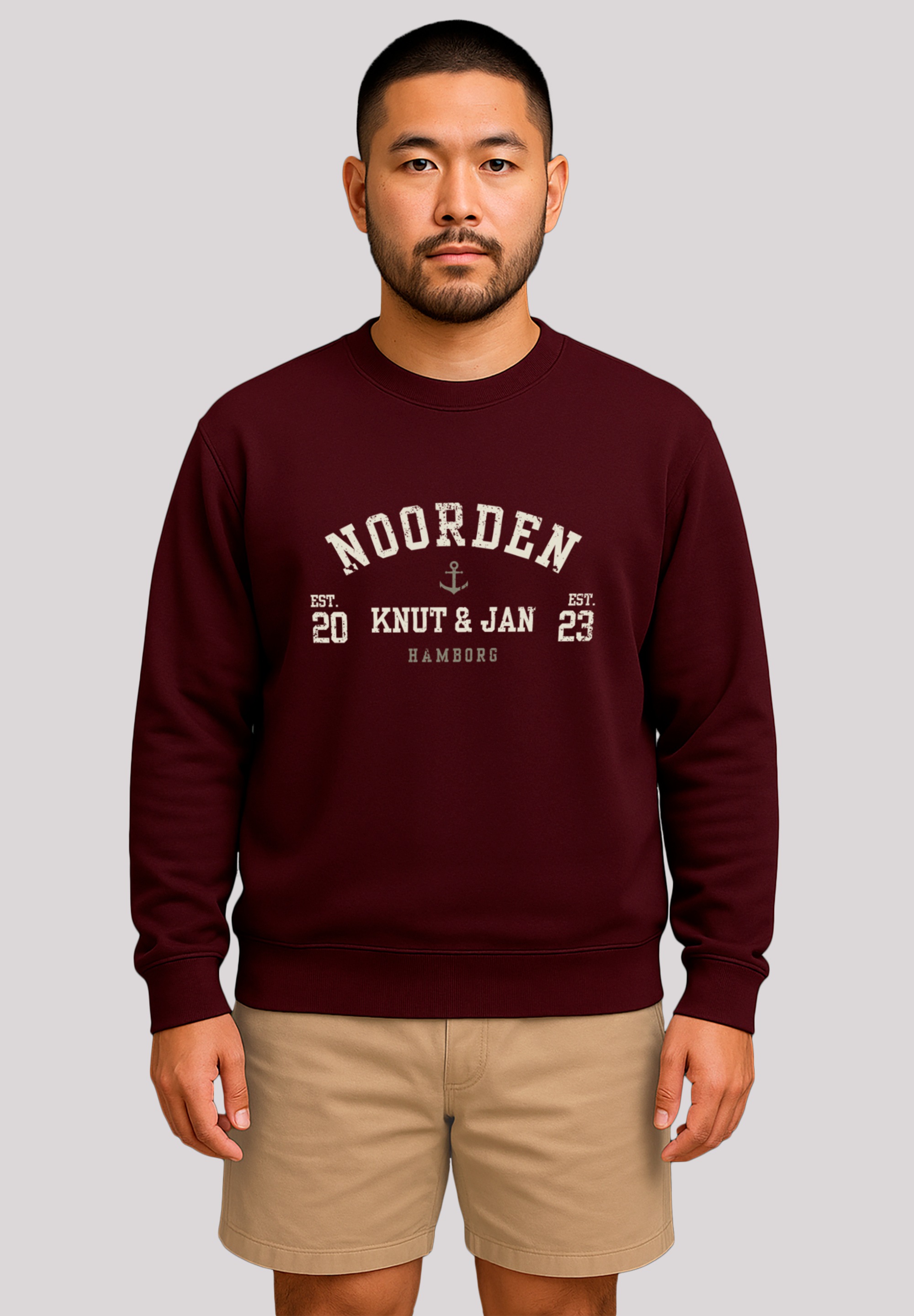 F4NT4STIC Sweatshirt "Knut & Jan Hamburg Noorden Collegiate", Premium Quali günstig online kaufen