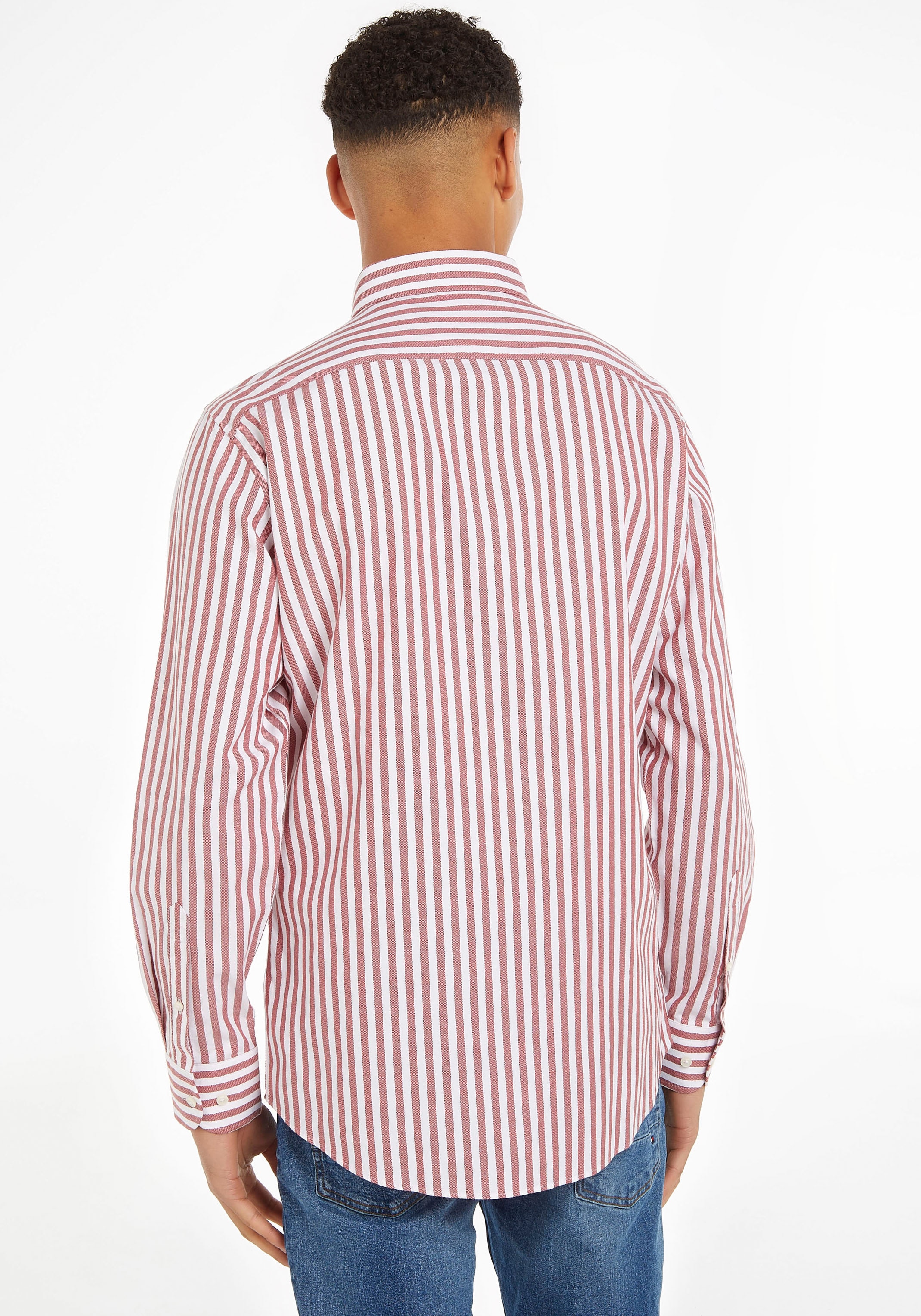 Tommy Hilfiger TAILORED Langarmhemd »CL-W ROYAL OXF STRIPE RF SHIRT«, mit Button-down-Kragen
