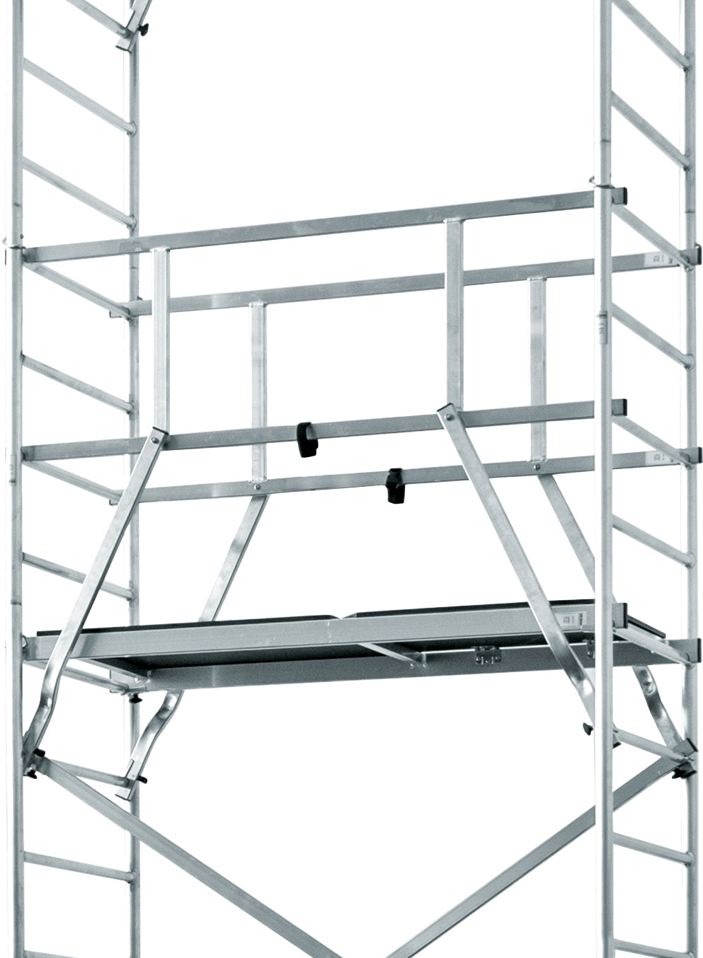 KRAUSE Arbeitsgerüst »ClimTec System«, Alu-Grundgerüst, aufstockbar, Arbeitshöhe: 3 Meter