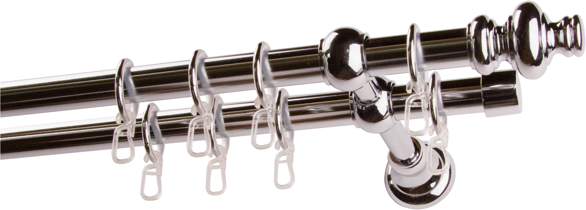 GARESA Gardinenstange "ANDREA" Ø 20 mm 2 läufig-läufig Wunschmaßlänge Vorha günstig online kaufen