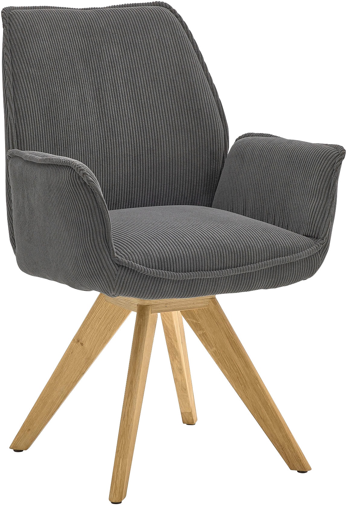 Musterring Esszimmerstuhl "Tiama", Cord, Stativgestell Eiche massiv, 180 dr günstig online kaufen