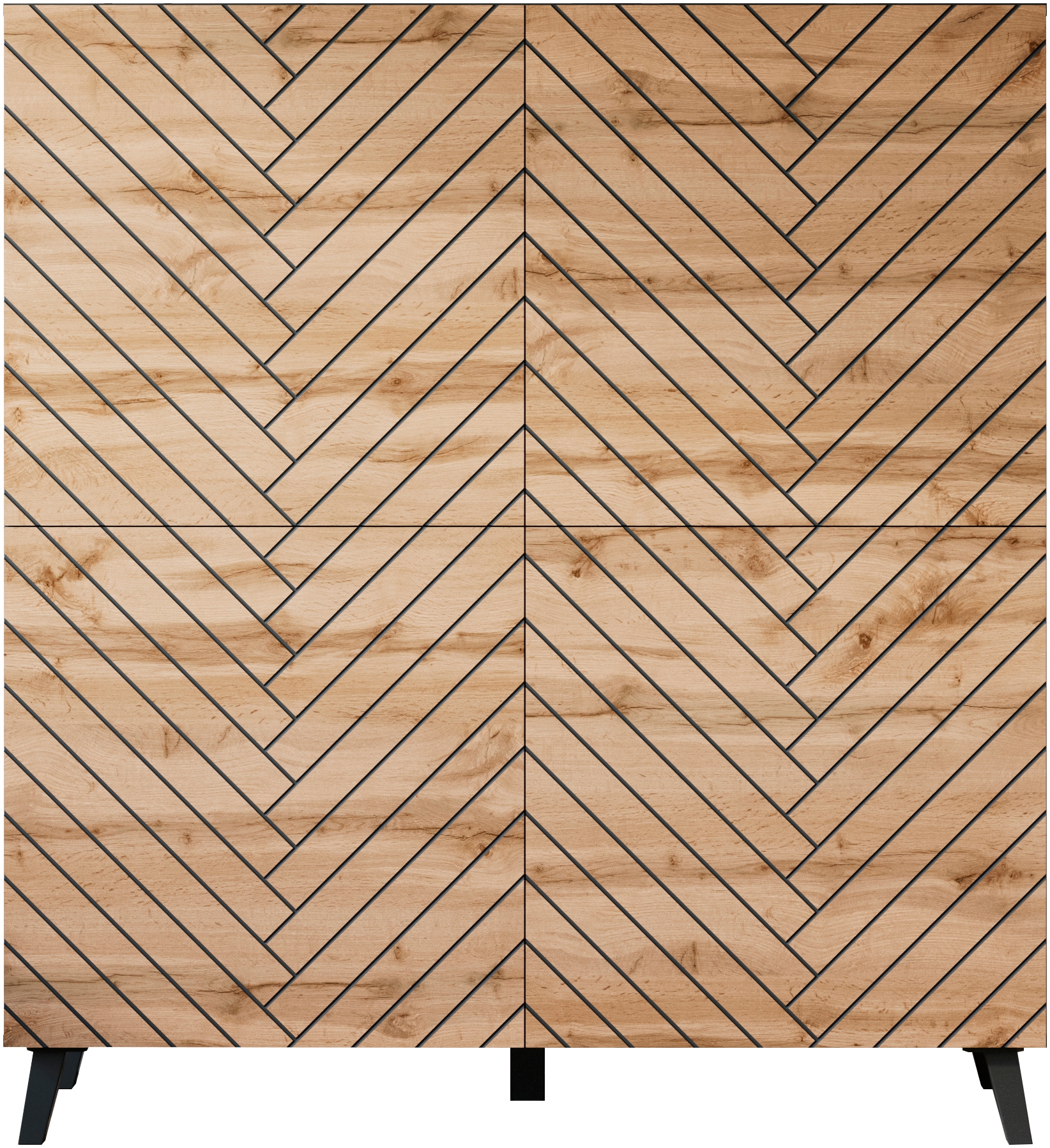 INOSIGN Highboard »HIGHBOARD PHUKET«, (1 St.), moderne Kommode mit 4 Türen und 8 Fächern, Breite 120 cm