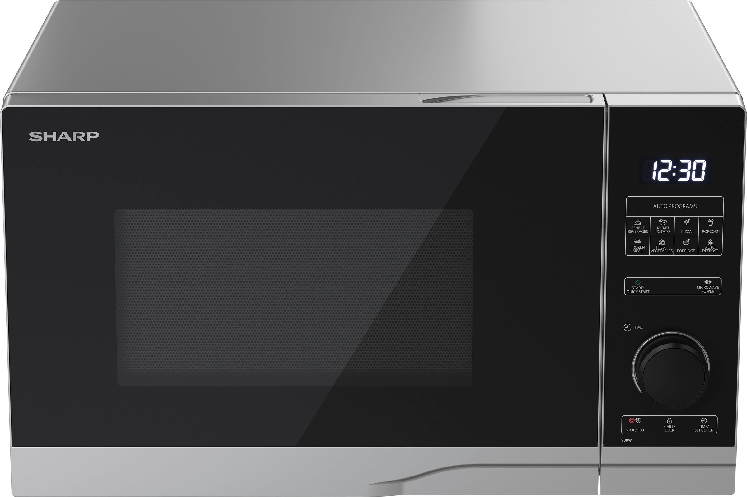Sharp Mikrowelle »YC-PS254AE-S«, Mikrowelle, 900 W