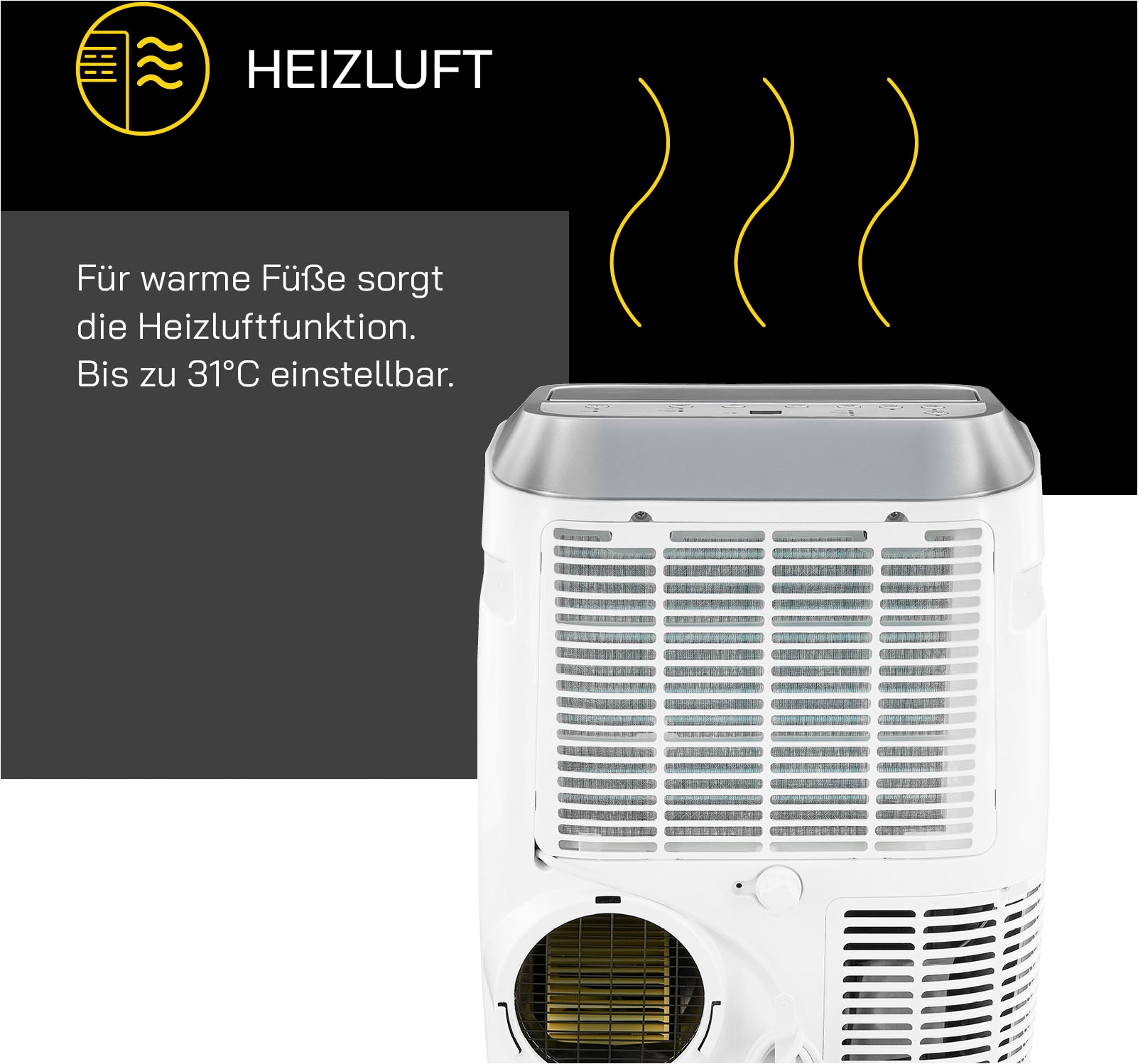 Gutfels 4-in-1-Klimagerät »CM 81457 we«, Luftkühlung, Entfeuchtung, Ventilation, Heizen, geeignet für 45 m²