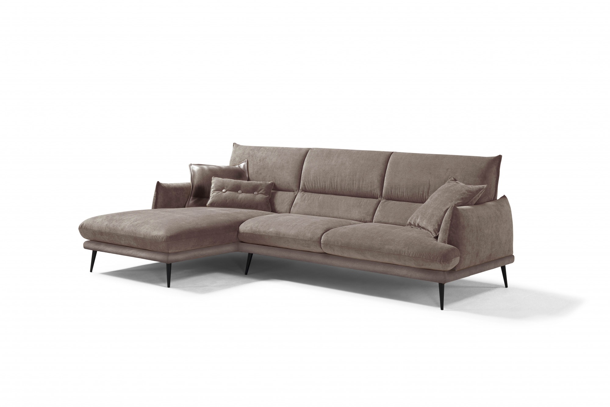 Egoitaliano Ecksofa "FUNNY, hochwertiges & aktuelles Design, bequeme Rückenlehne, L-Form" hochwertiger Sitzkomfort, L-Form