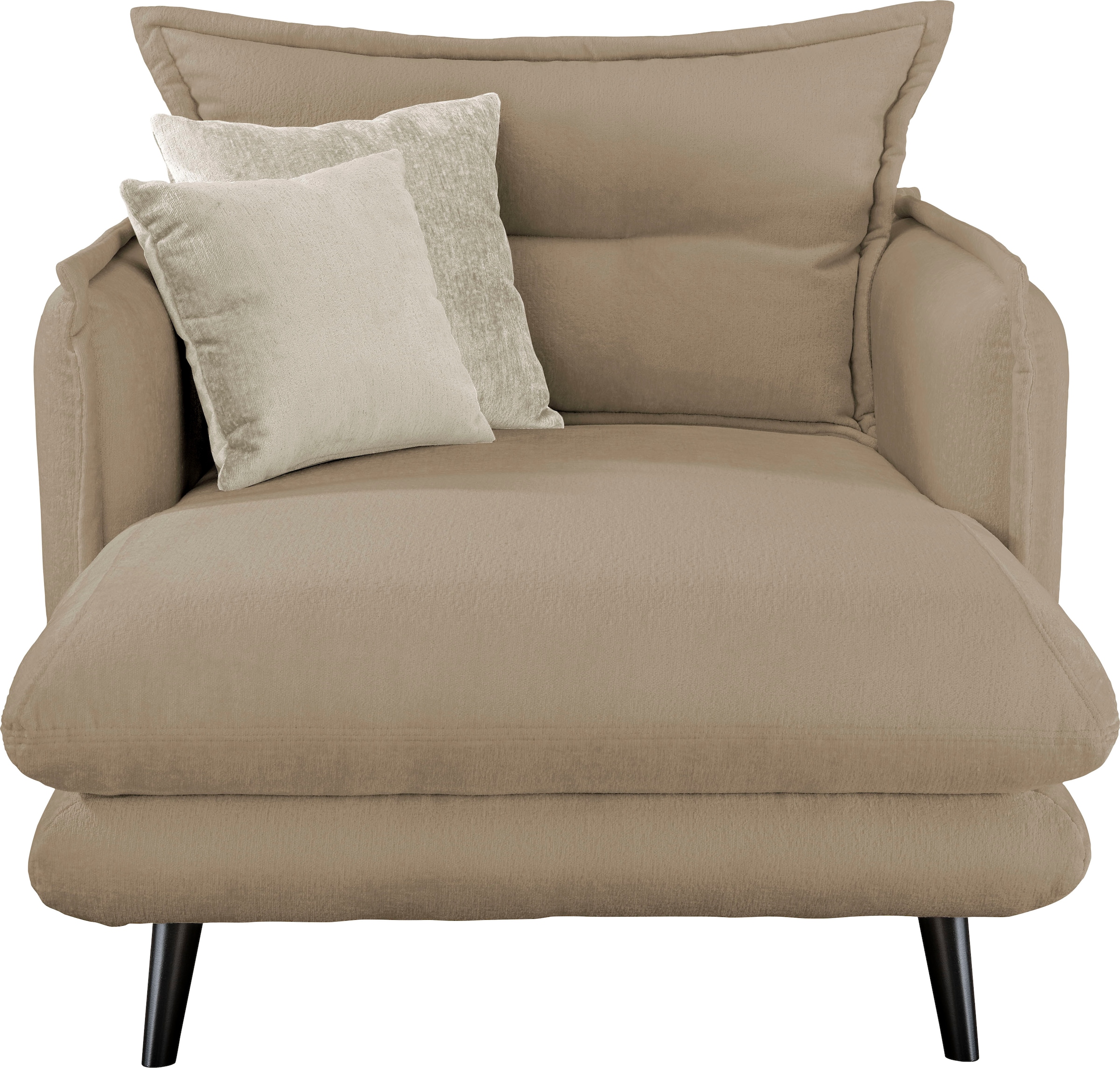 INOSIGN Loveseat »Lazio«, moderner Sessel mit einer bequemen Polsterung, 2 Stk. Zierkissen