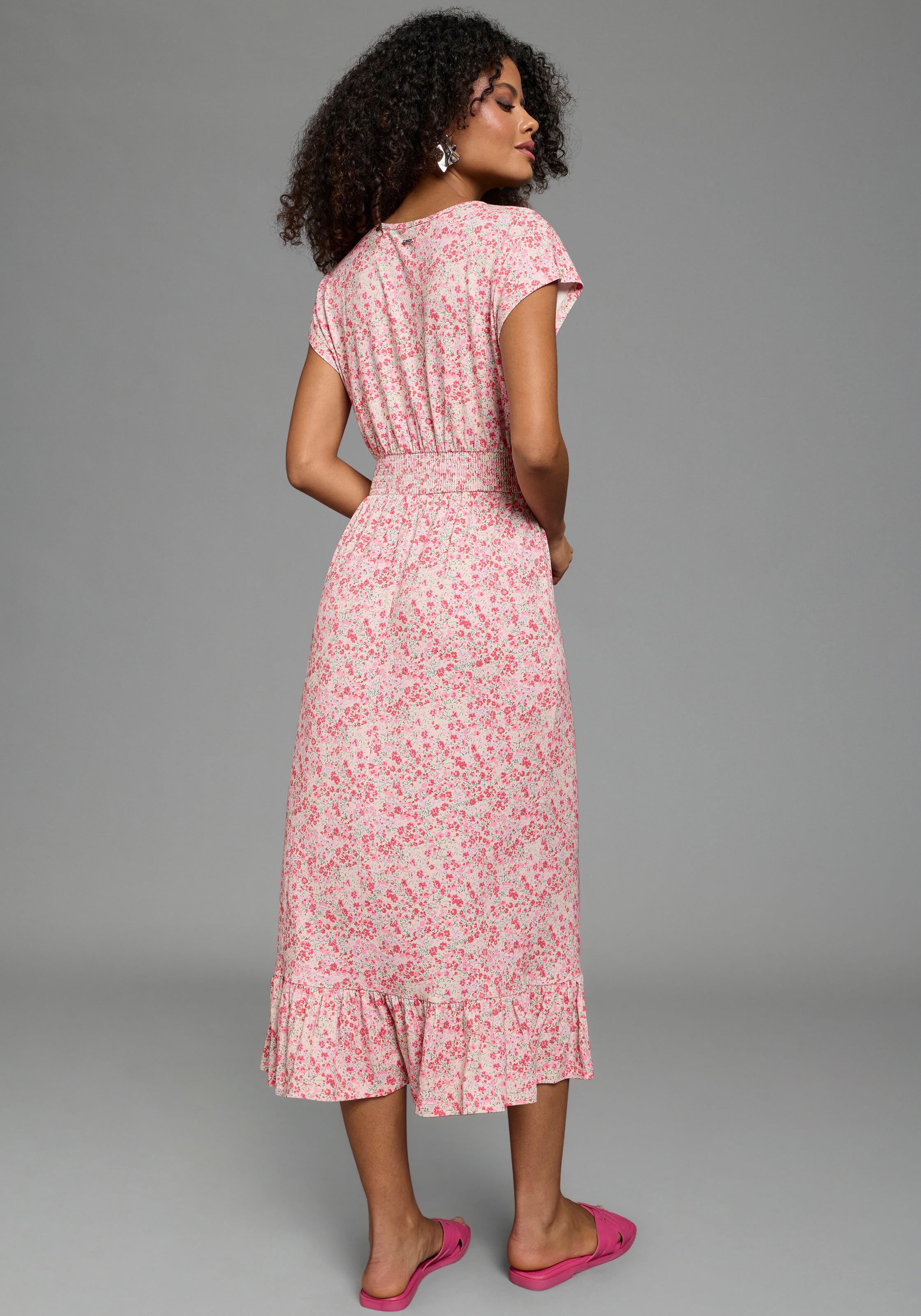 Laura Scott Sommerkleid femininer Stil, für entspannte Tage, aus elastische günstig online kaufen