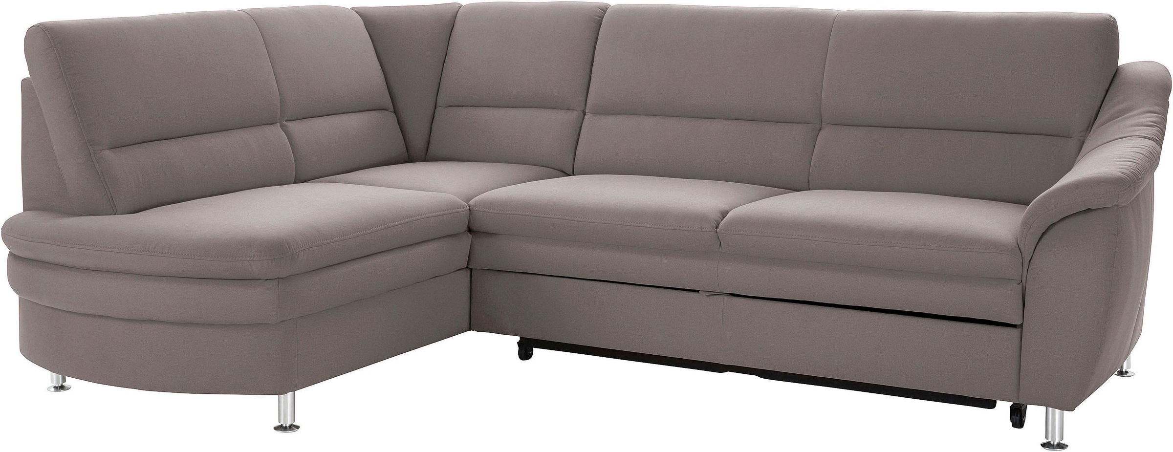 sit&more Ecksofa »Cardoso L-Form«, mit Federkern, wahlweise mit Bettfunktion und Schubkasten