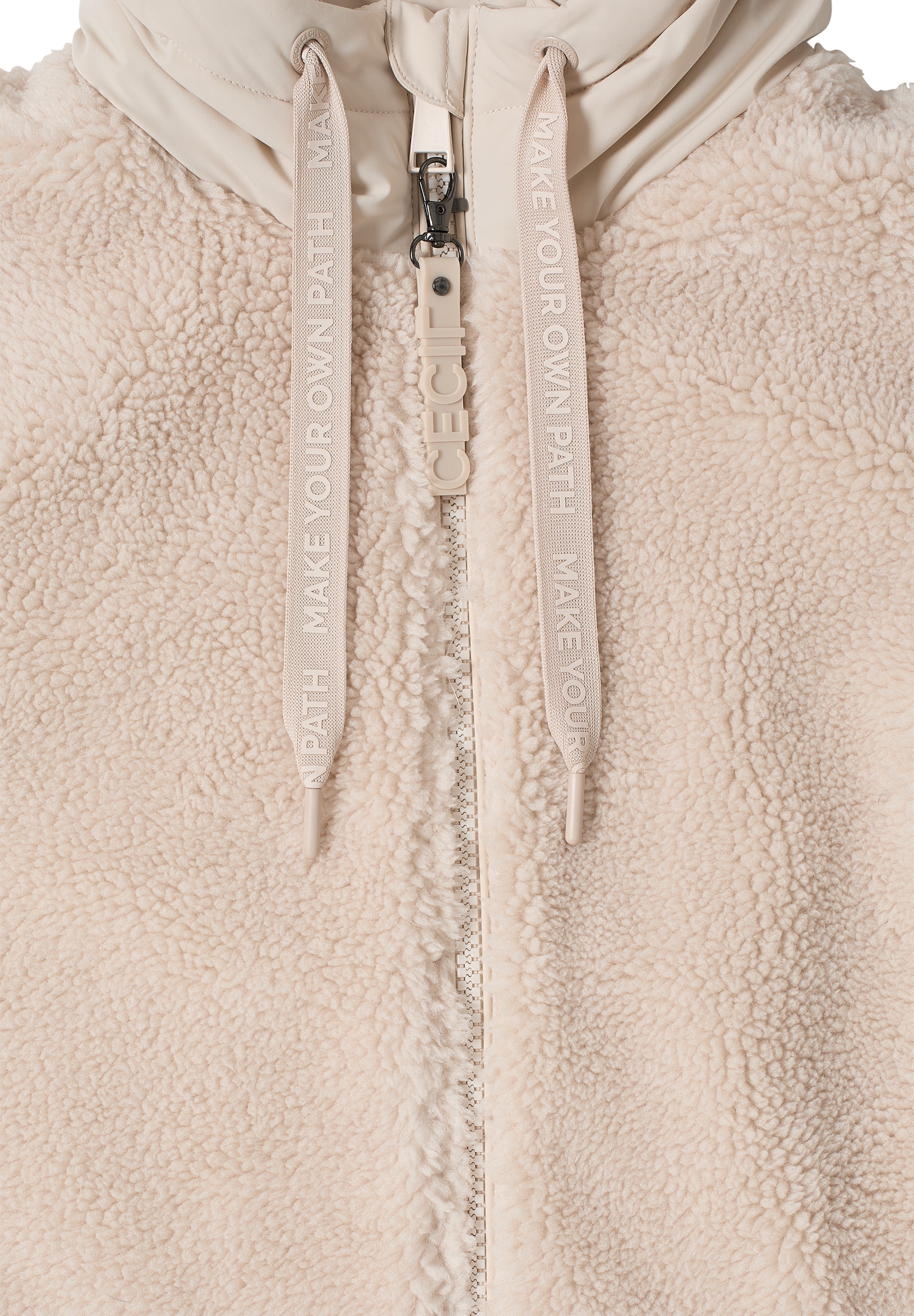 Cecil Fellimitatmantel , mit Teddy-Futter und Teddy-Kapuze
