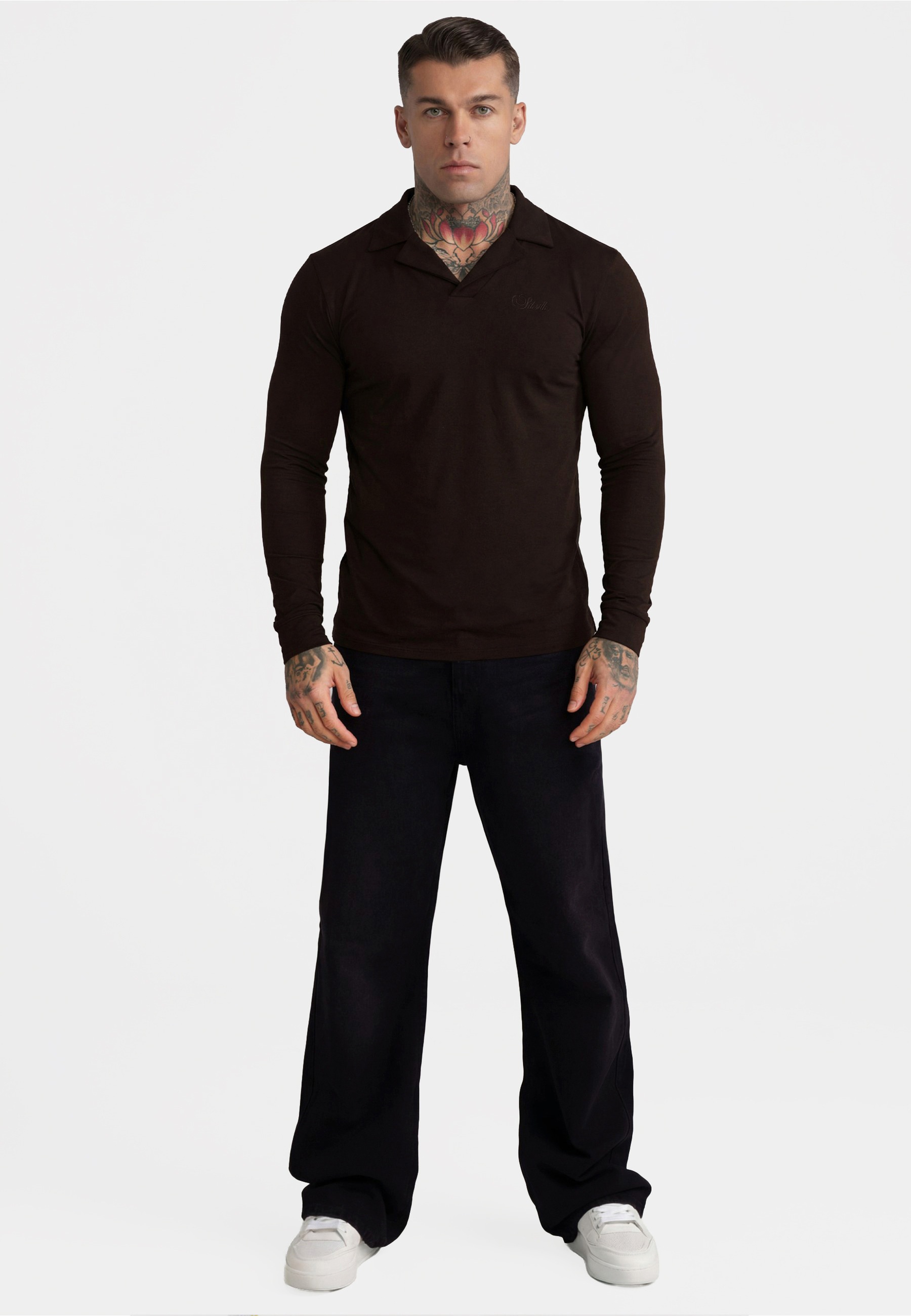 Siksilk Poloshirt »SikSilk Long Sleeve Revere Polo« 1