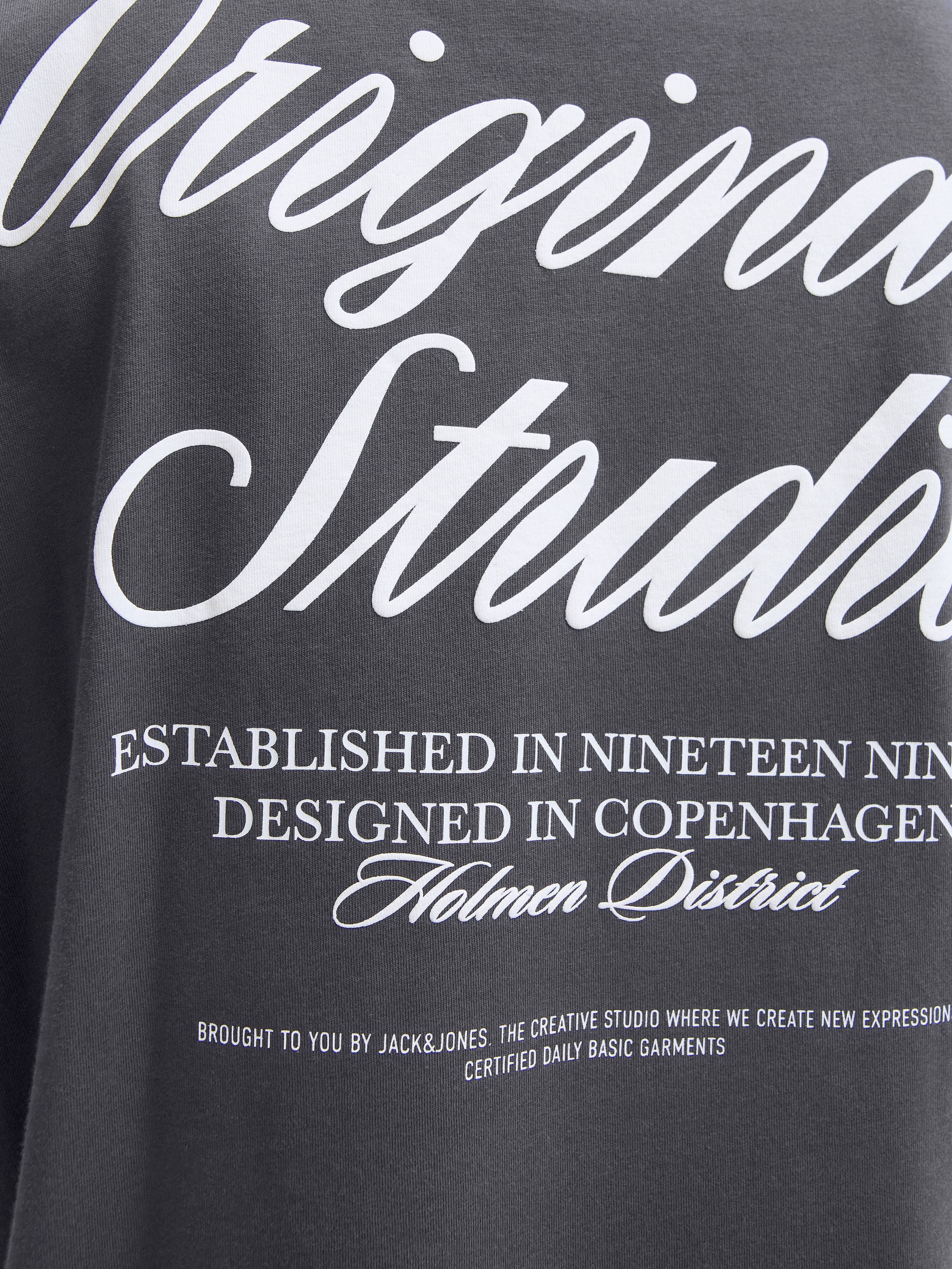 Jack & Jones Kurzarmshirt »JORNORREBRO TYPO TEE SS CREW NECK NOOS« Baumwolle, relaxed fit