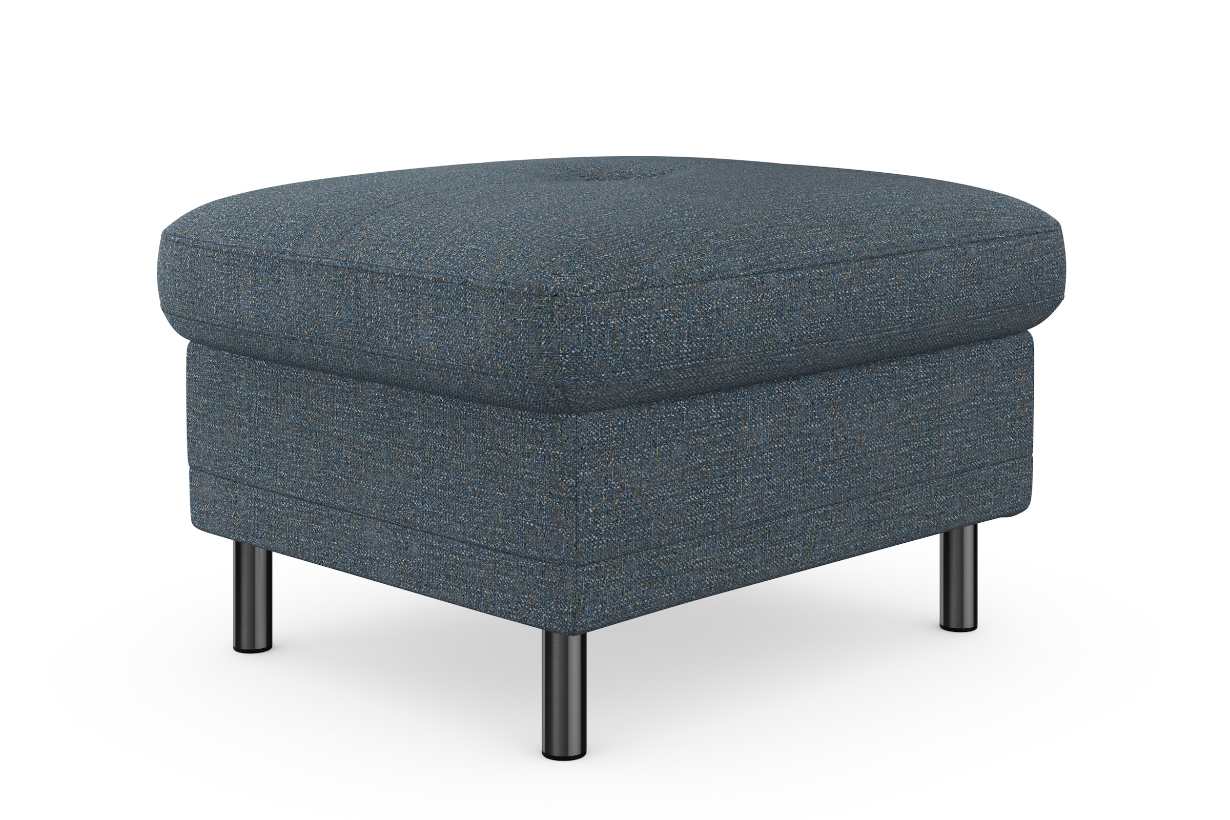 Stauraumhocker HOME AFFAIRE, B:76cm H:46cm T:64cm, blau, 100% Polyester, Hocker, "Calando", passend zur Polsterserie "Calando", auch im