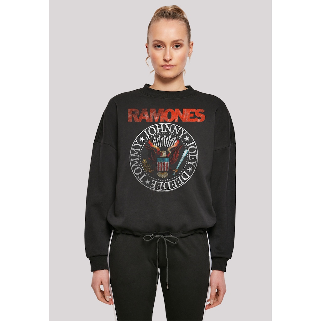 F4NT4STIC Sweatshirt »Ramones Rock Musik Band VINTAGE EAGLE SEAL«