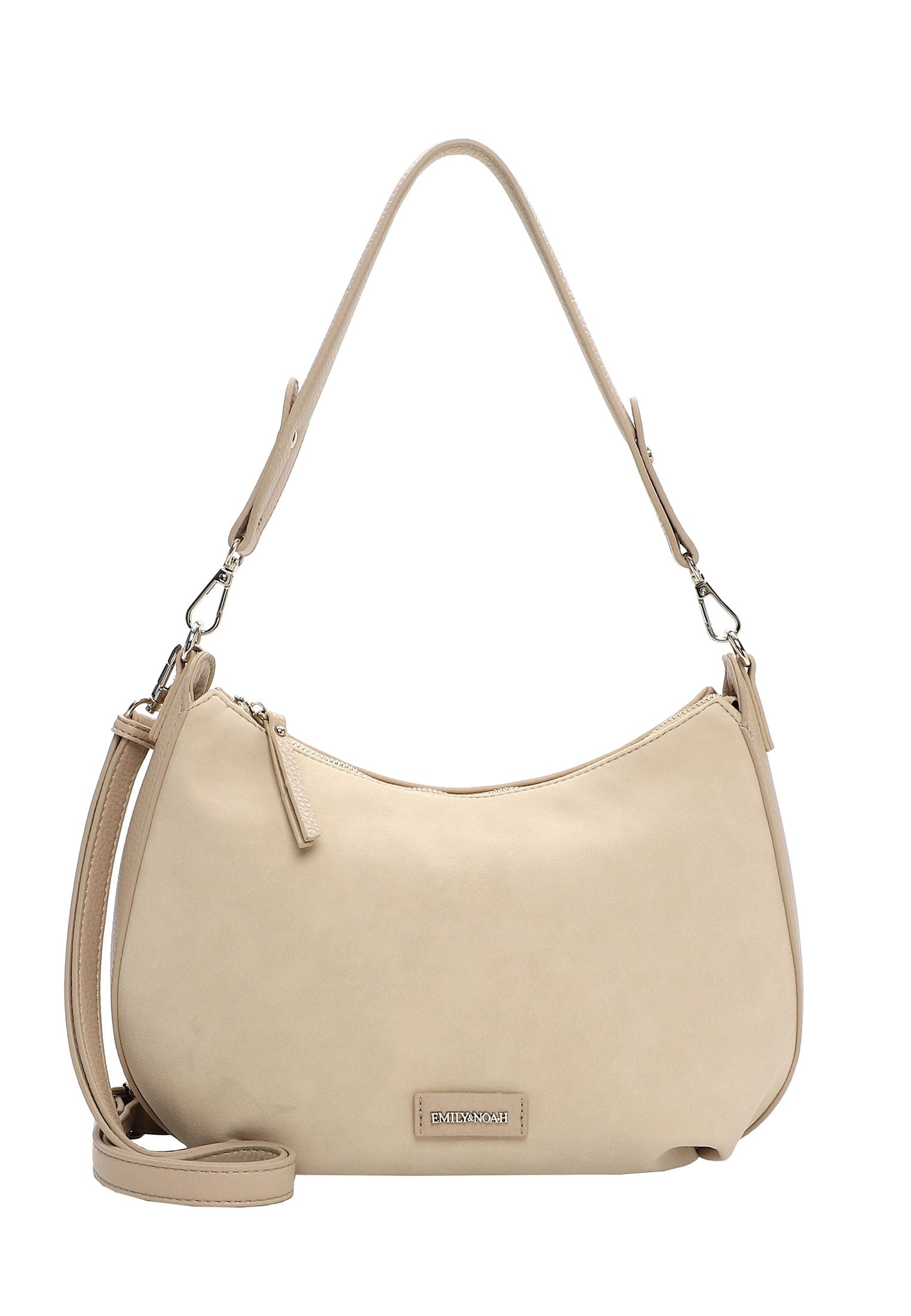 Beuteltasche EMILY & NOAH "Beutel E&N Jeanna", Damen, Gr. B/H/T: 30cm x 23cm x 16cm 0, beige (beige 400), Polyurethan, Taschen Beuteltasche
