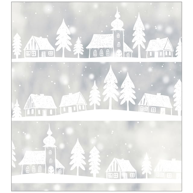 MySpotti Fensterfolie »Look Winter Village white«, halbtransparent,  glattstatisch haftend, 90 x 100 cm, statisch haftend bestellen | BAUR