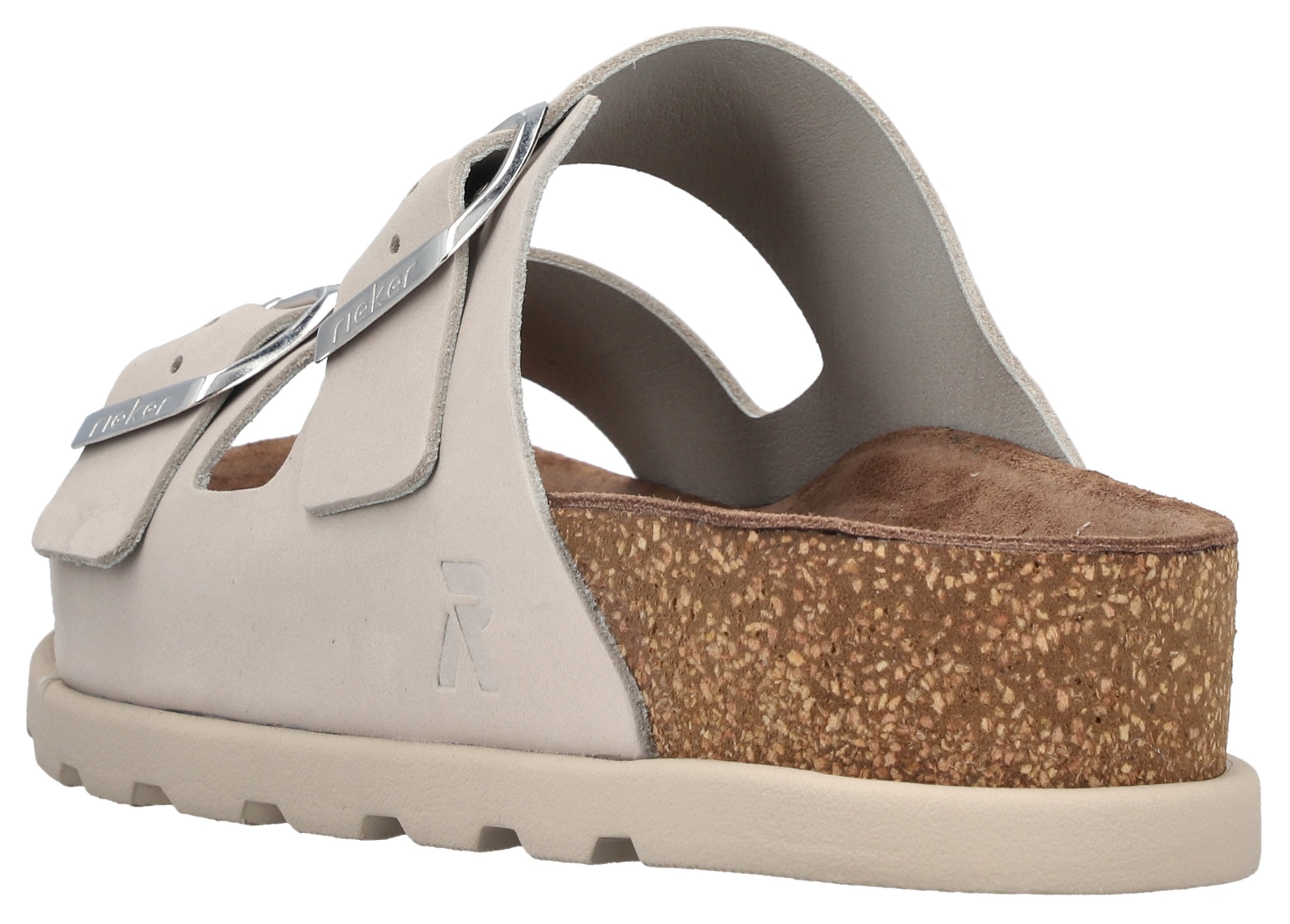 Rieker Pantolette  Hausschuh, Sommerschuh, Strandschuh, Zweischnaller mit Softfußbett