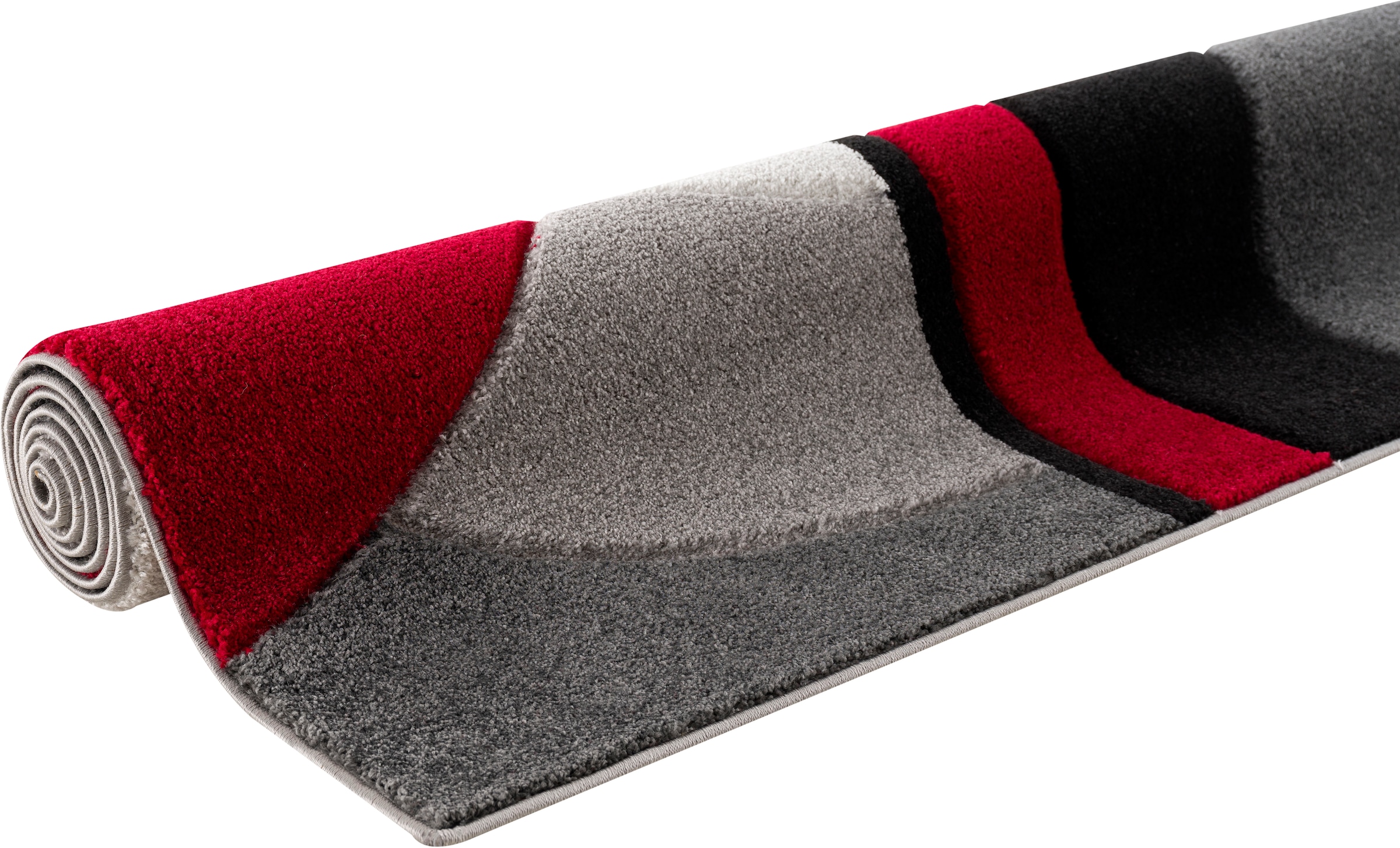 andas Teppich »Neele«, rechteckig, Wellen-Design, mit handgearbeitetem  Konturenschnitt, Wende-Teppich bestellen | BAUR