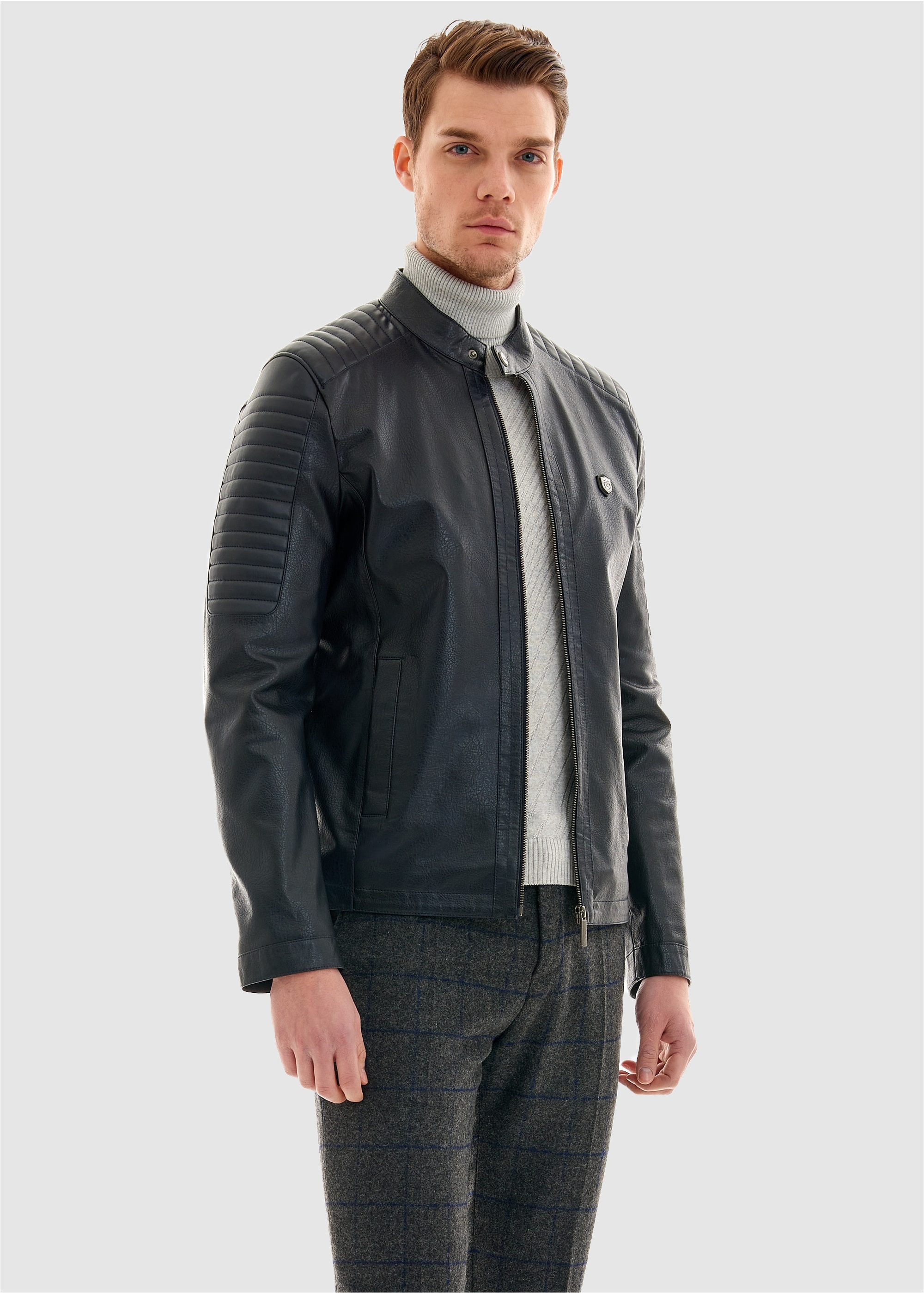 Pierre Cardin Lederjacke, in modischer Leder-Optik