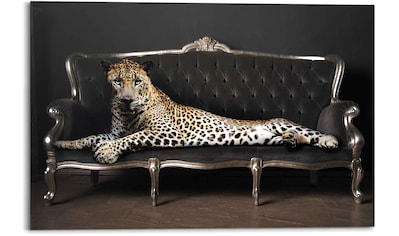 Wandbild »Wandbild Leopard Chic Panther - Liegend - Luxus - Relax«, Leopard, (1 St.)