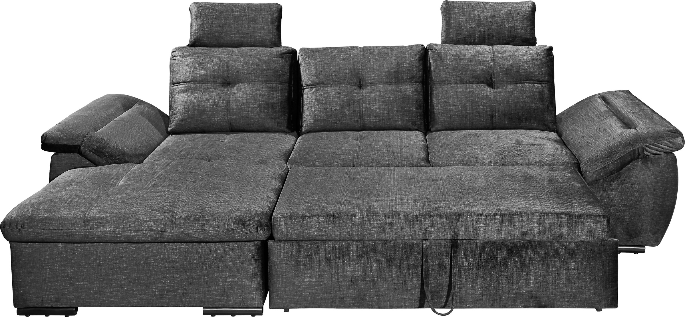 ED EXCITING DESIGN Ecksofa »Alija L-Form«, mit Bettfunktion, Armteilverstellung & Kopfstützen