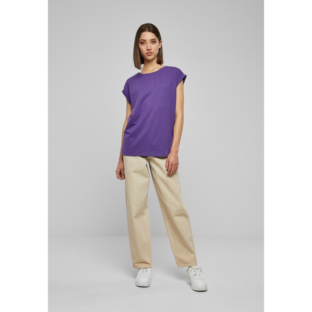 URBAN CLASSICS Kurzarmshirt »Urban Classics Damen Ladies Extended Shoulder Tee«, (1 tlg.)