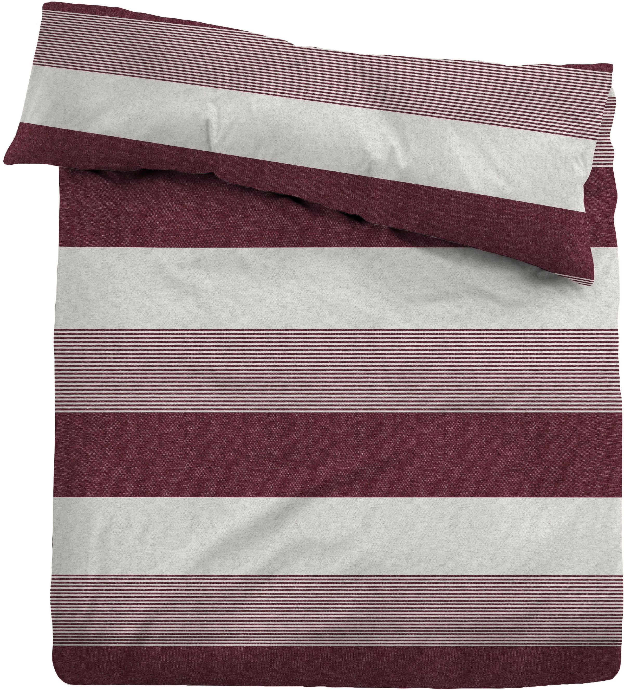 TOM TAILOR Bettwäsche »Caro«, (2 tlg.), made in Germany, warme kuschelige Biber Qualität (Flanell) aus 100% Baumwolle, Bett- und Kopfkissenbezug mit Reißverschluss, Bettwäsche-Set nachhaltig durch Anteil recycelter Baumwolle