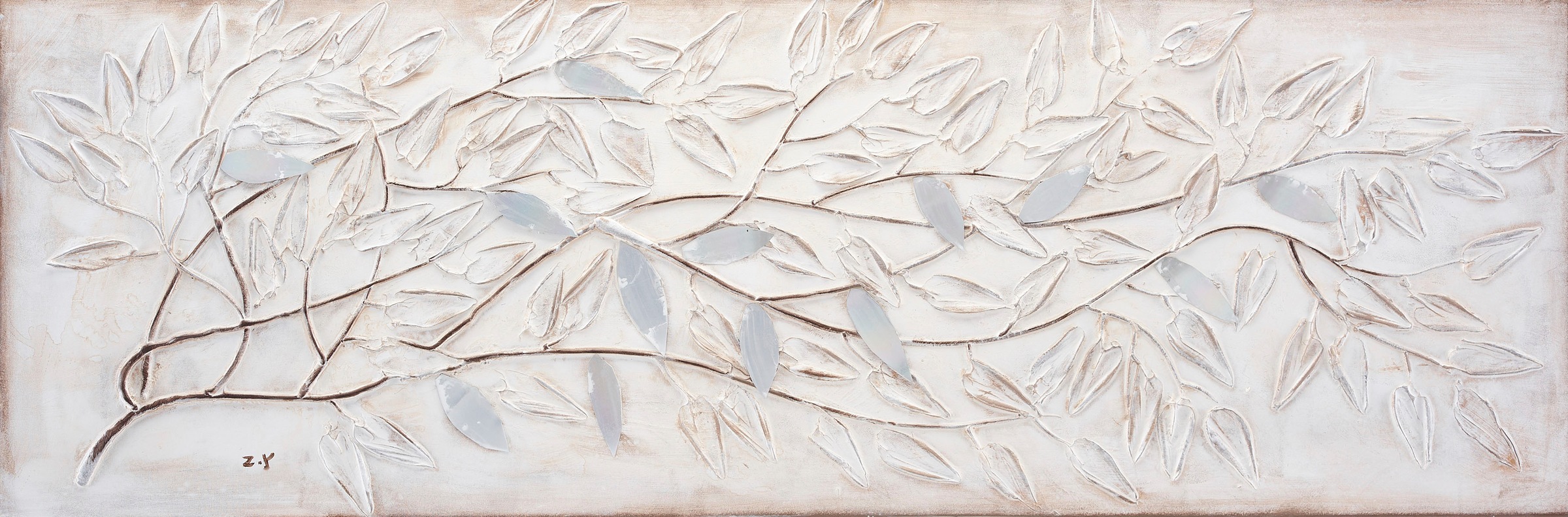 Bönninghoff Ölgemälde »Zweige«, Wald, (1 St.), jedes Bild ein Unikat, BxH: 120x40 cm