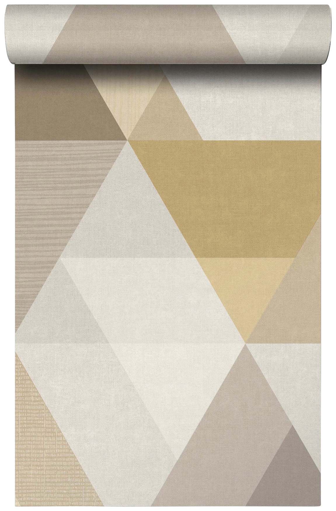 Bodenmeister Fototapete »Dreiecke gold beige«