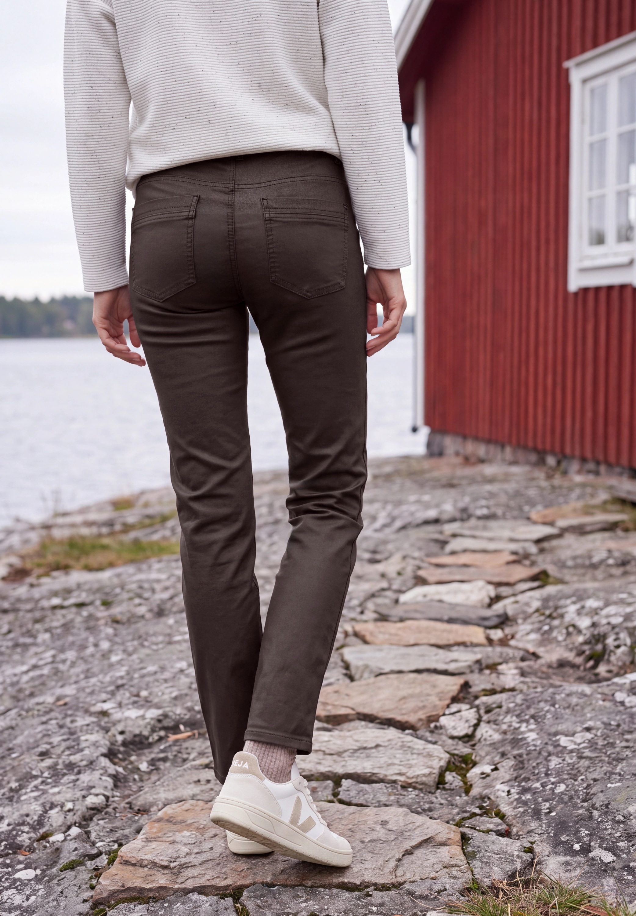 Cecil Stoffhose »Style Toronto«  mit Beschichtung / Viskose-Stretch