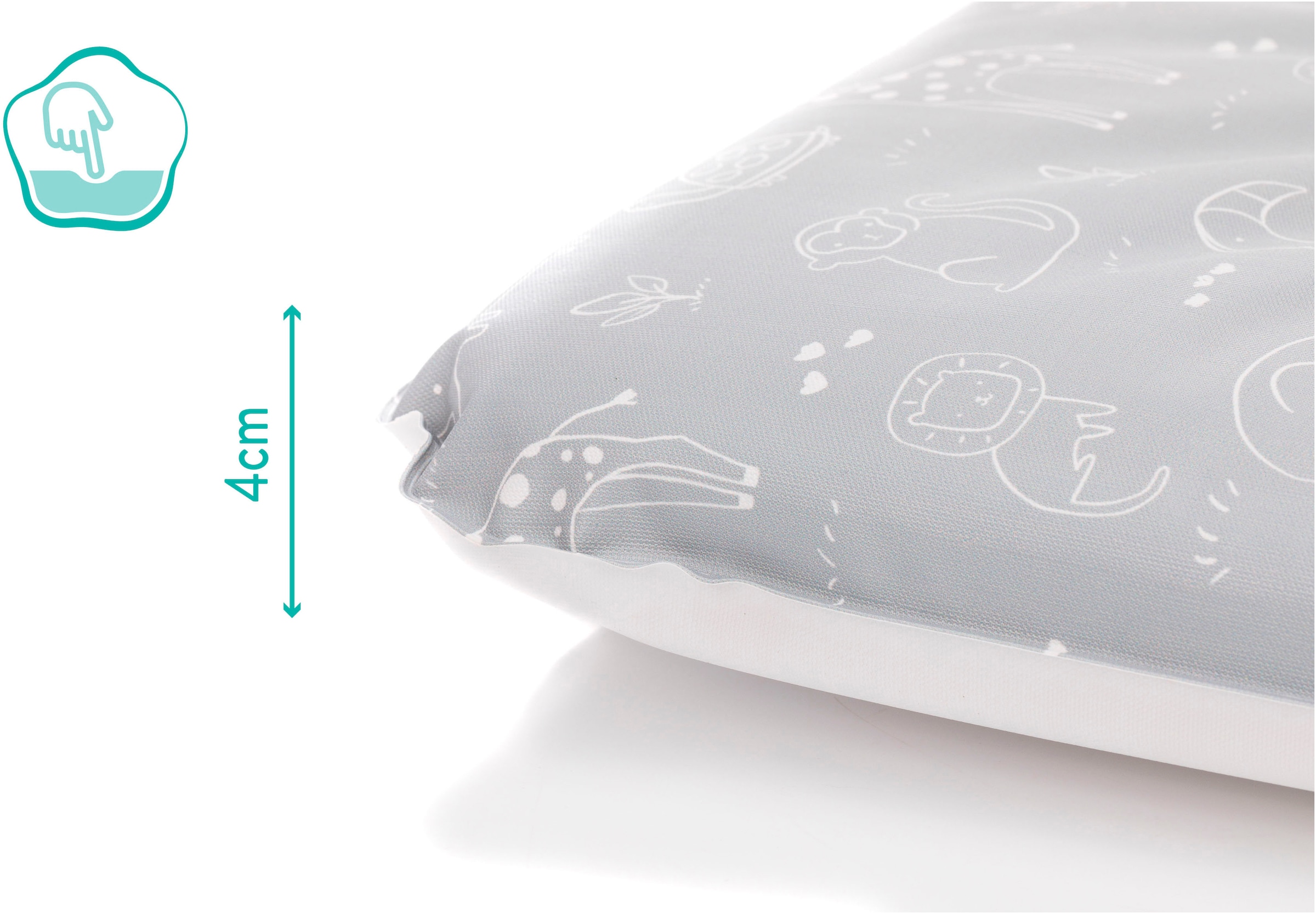 Fillikid Wickelauflage »Softy Large, Safari grau«