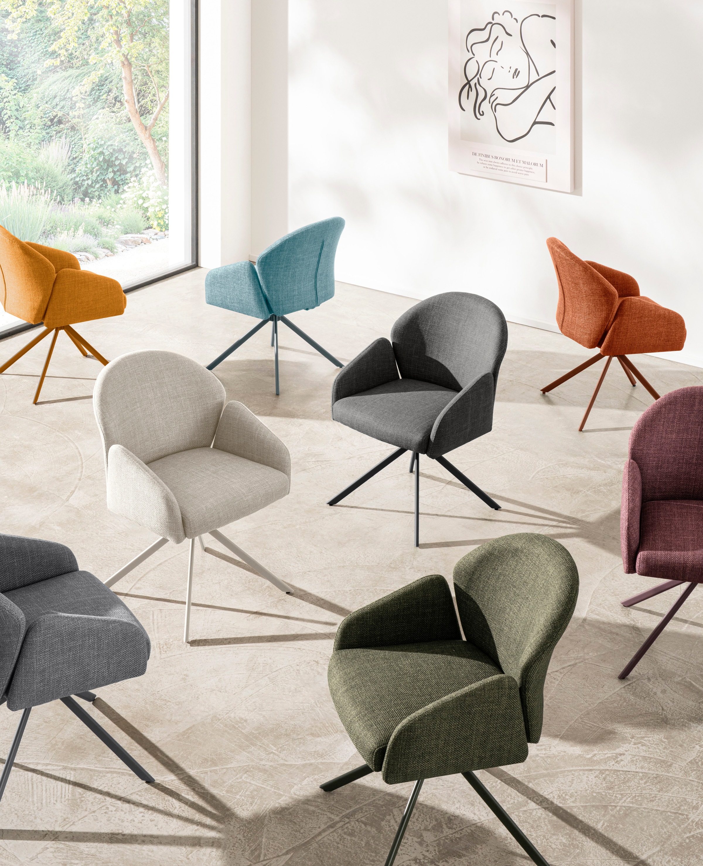 HELA Armlehnstuhl "HOLLY" (Set) 2 Stk.360 drehbar, Armlehnen, Gestell angep günstig online kaufen