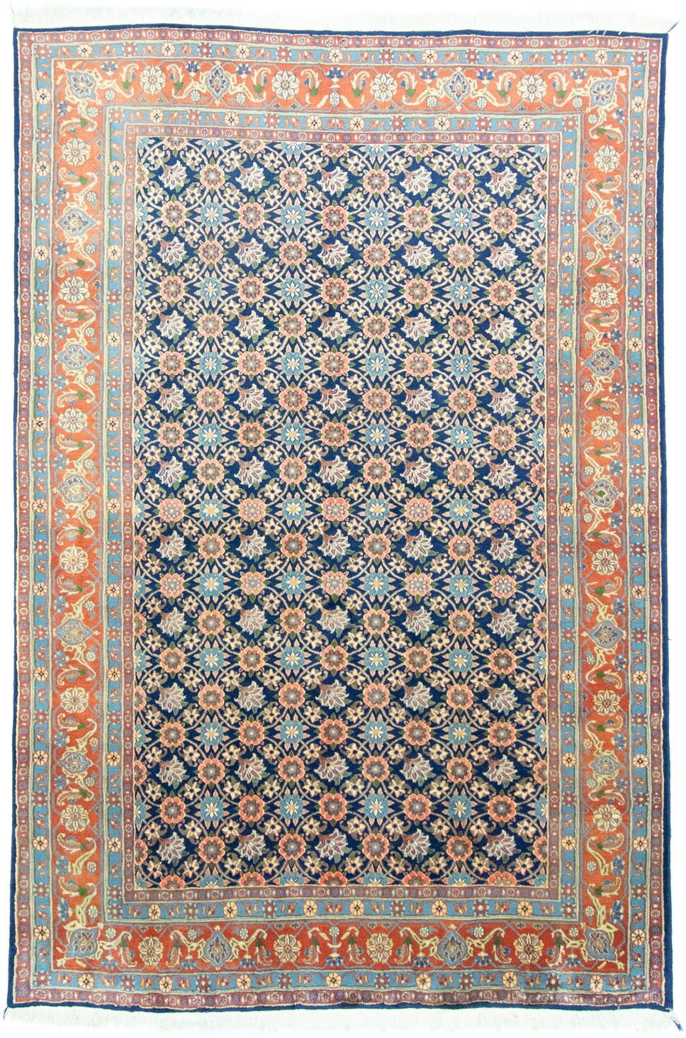 morgenland Wollteppich »Hamadan Teppich handgeknüpft blau«, rechteckig