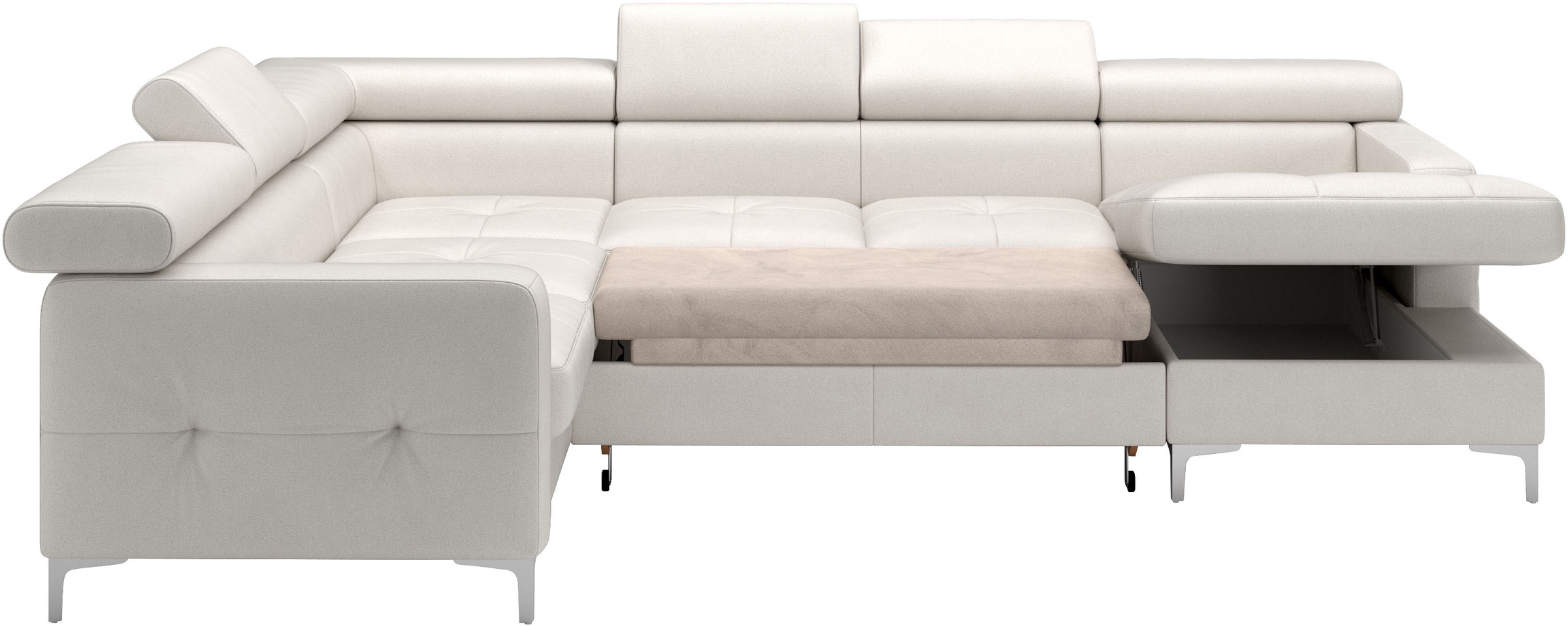 COTTA Wohnlandschaft »Sammy U-Form«, mit Kopfteilverstellung, wahlweise mit Bettfunktion & Bettkasten
