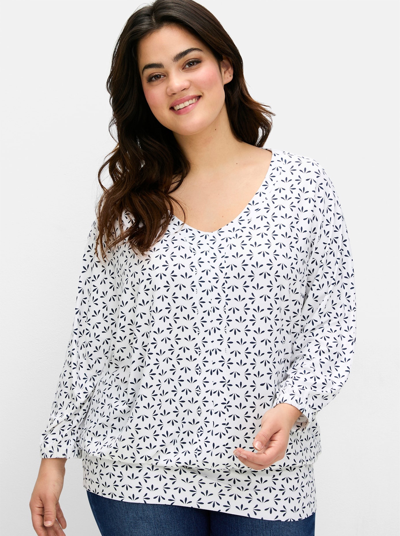 Sheego 3/4-Arm-Shirt »3/4-Arm-Shirt«, (1 tlg.)