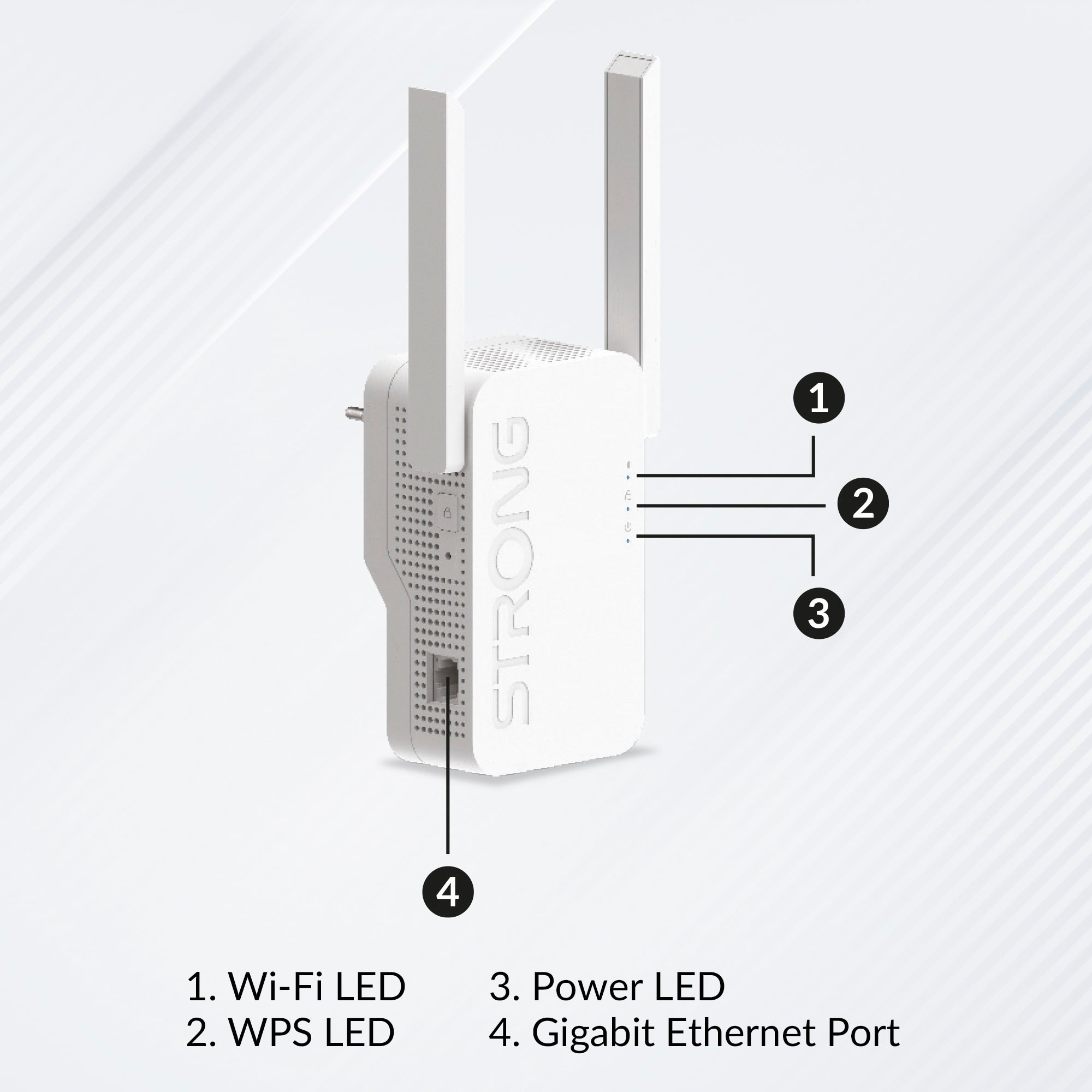 Strong WLAN-Repeater »Dualband WLAN Repeater bis 1800 Mbit/s, WiFi 6, Accesspoint«, (1 St.)