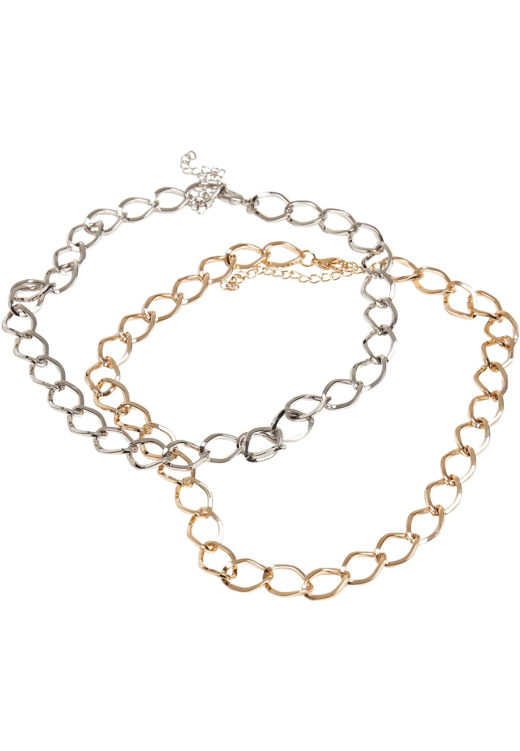URBAN CLASSICS Edelstahlkette »Urban Classics Unisex Big Classic Necklace 2-Pack«