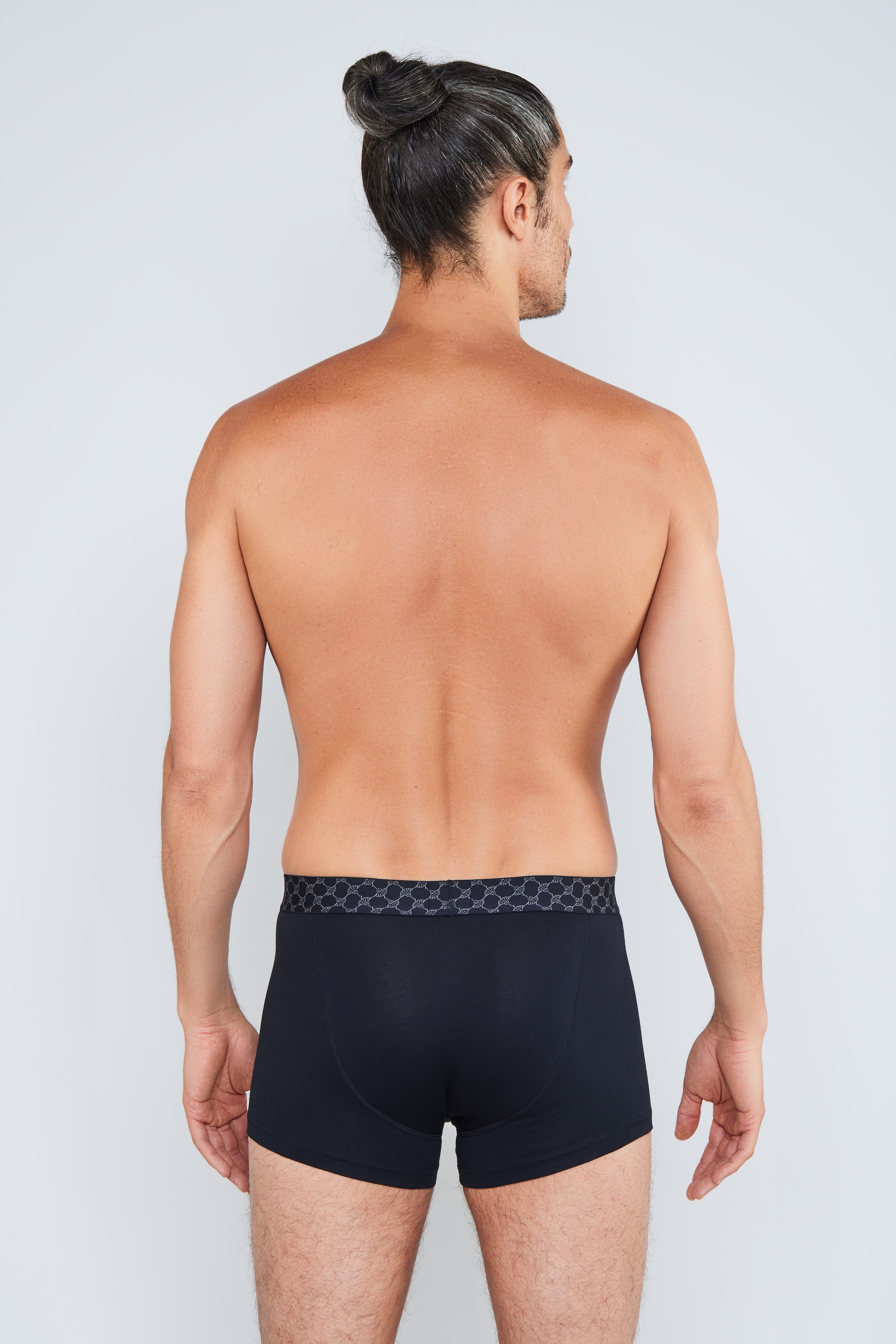 JOOP! Boxer »Everyday«, (3er Pack), Baumwoll-Mix, Cornflower-Design-Bund, elastisch, ohne Eingriff