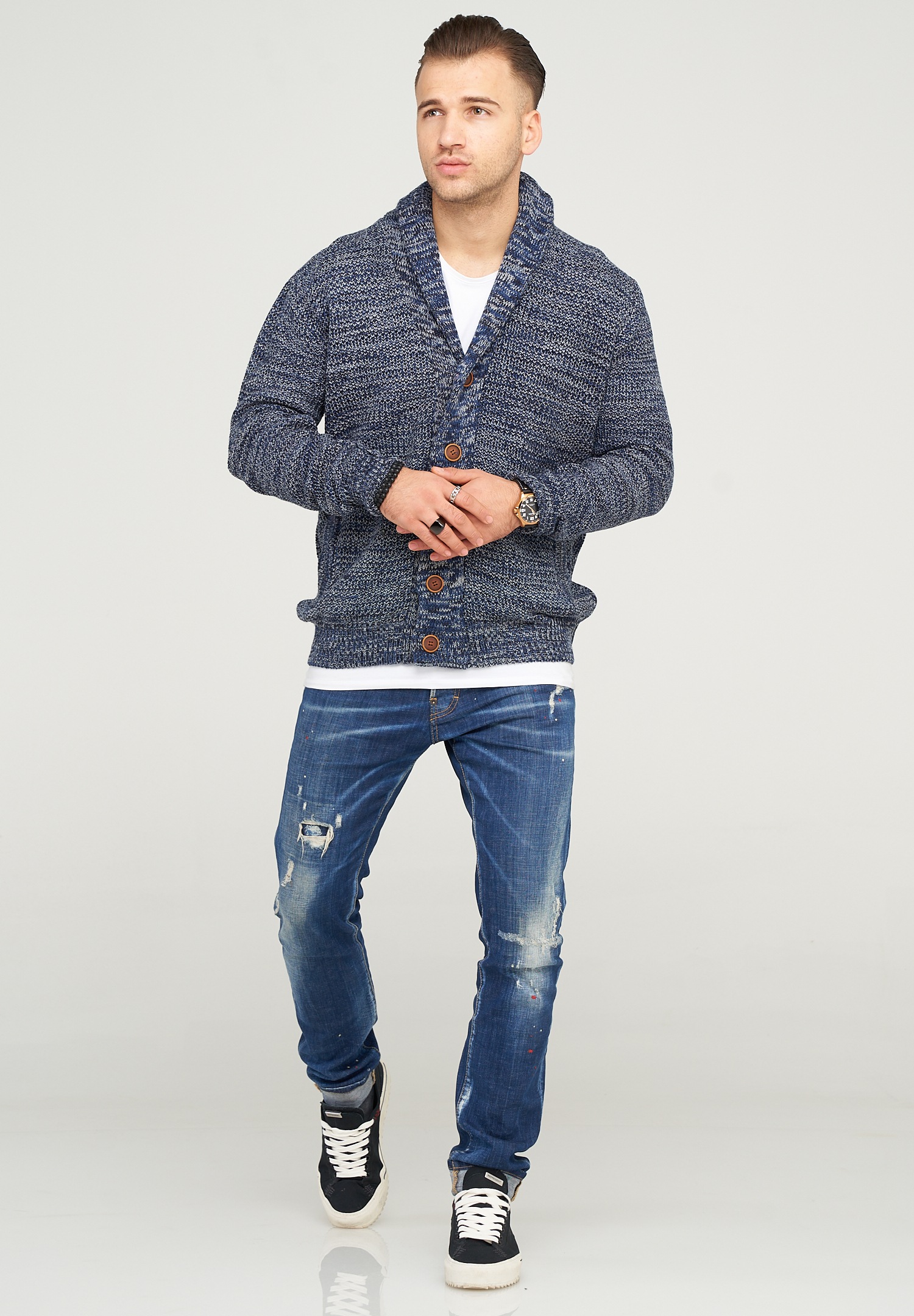 behype Strickjacke »MIKITA«, mit Schalkragen