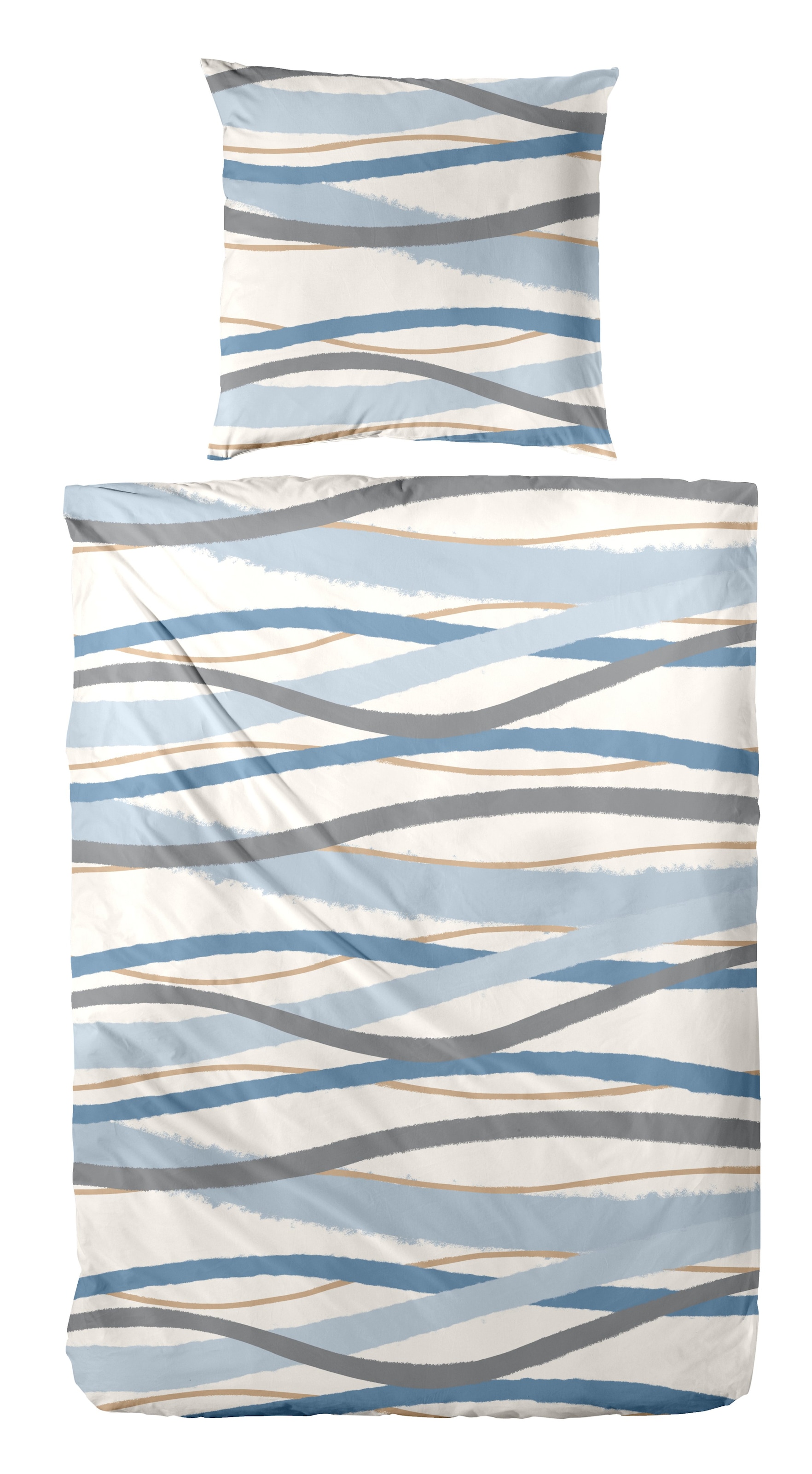 Primera Bettwäsche "Biber-Bettwäsche Whips" 2 Stk. mit modernen Linien günstig online kaufen